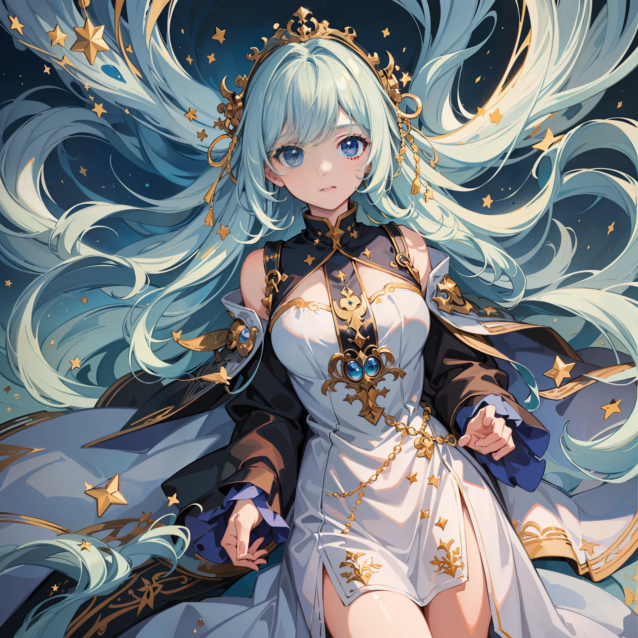 round image,(masterpiece:1.3), (the best quality:1.2), (super fine illustrations:1.2), (Masterpiece), high quality, high detail,(SOLO:1.4),((round image)),[(game character portrait:1.2):5], {1 girl},{solo},(((full body))),{{{only five fingers}}},long hair,whole body,look at viewer, from above,(hide hands:1.2),