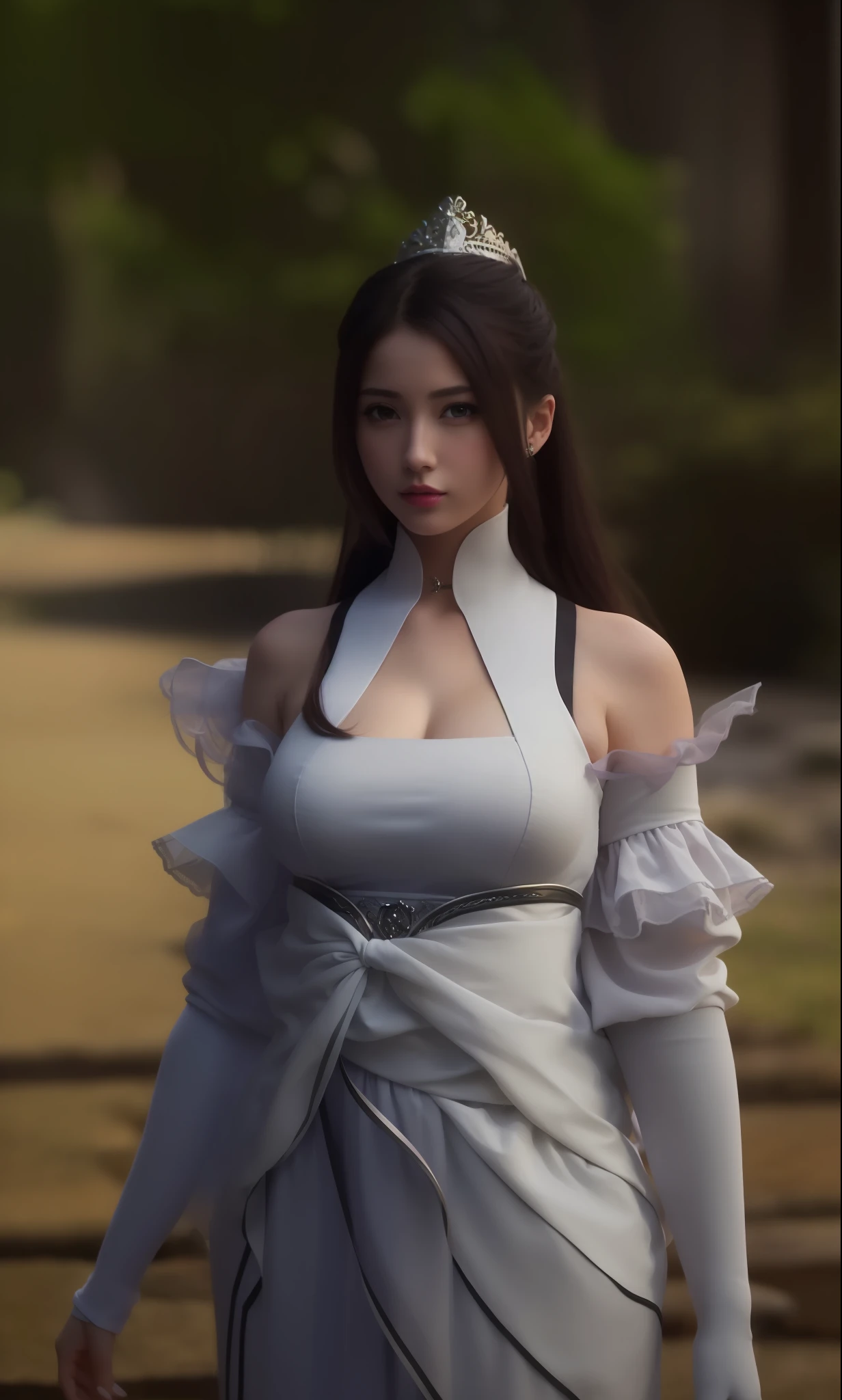 (masterpiece, best quality, extremely detailed 8k, ultra hd, ultra-detailed, highly detailed, highly realistic, ultra-realistic, photo realistic), (1girl:1.5), (detailed realistic skin), (realistic big breasts), (pink lipstick)