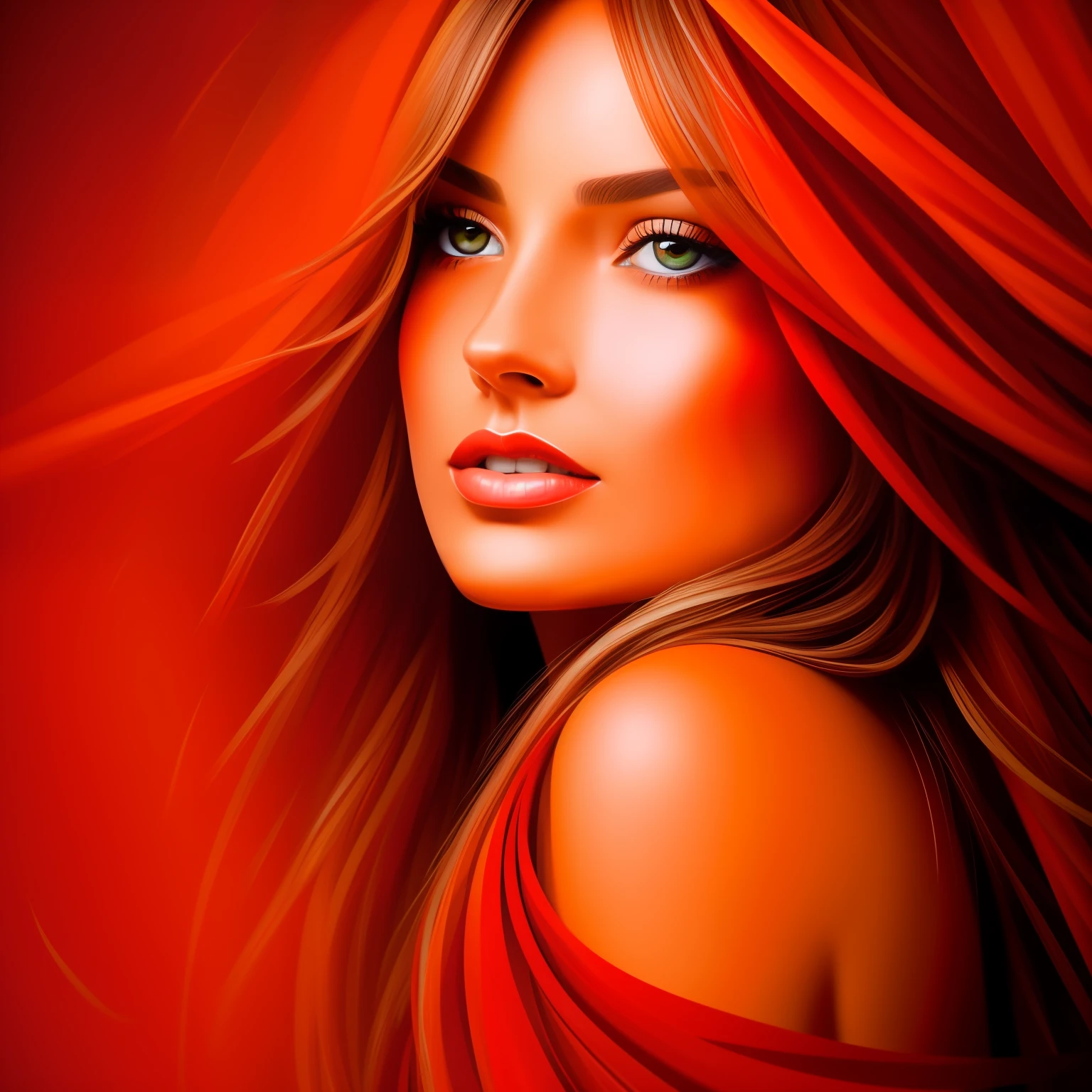 A painting of a woman's color palette can include warm and intense tones, such as reds and oranges, to convey the energy and emotion present in the scene. Lighting can be highlighted to create contrasts and enhance facial expressions and details