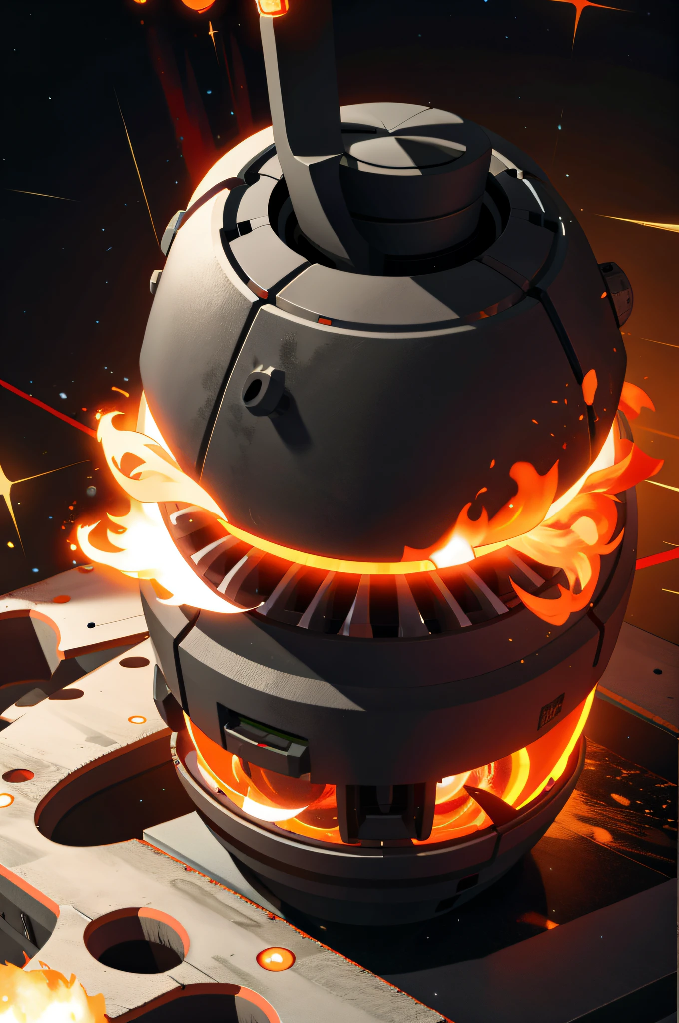 CREATE A 3D ICON OF A NUCLEAR FUSION, ULTRA REALISTIC, 4K