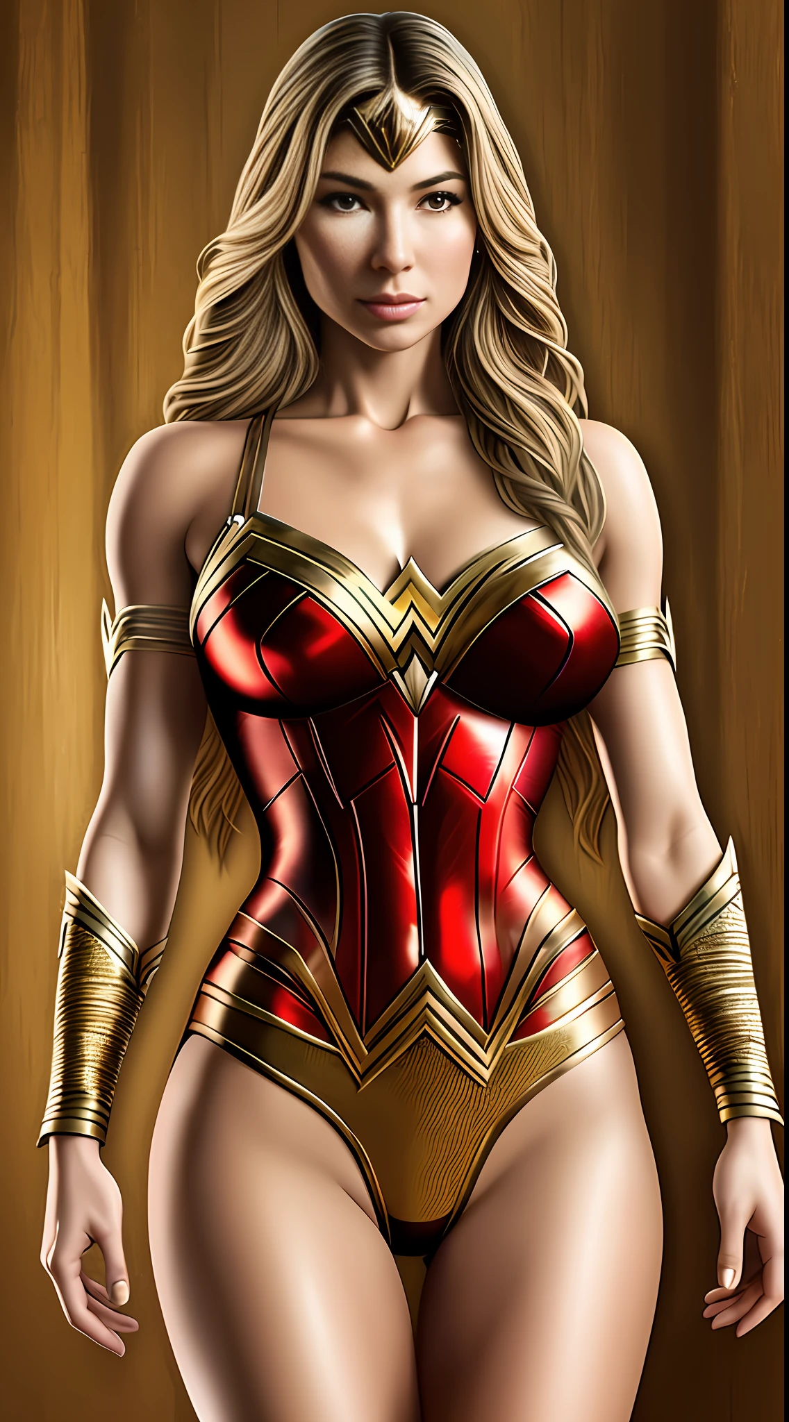 create Lynn Collins, foto by (Wonder woman:1.1), in Full body photography of the most beautiful artwork in the world, a beautiful woman in intricate costume , Camel toe, (Camel toe), ArtStation, CGSociety, complex, high detail, clear focus, dramatic, realistic pictorial art trends Greg Rutkovsky
