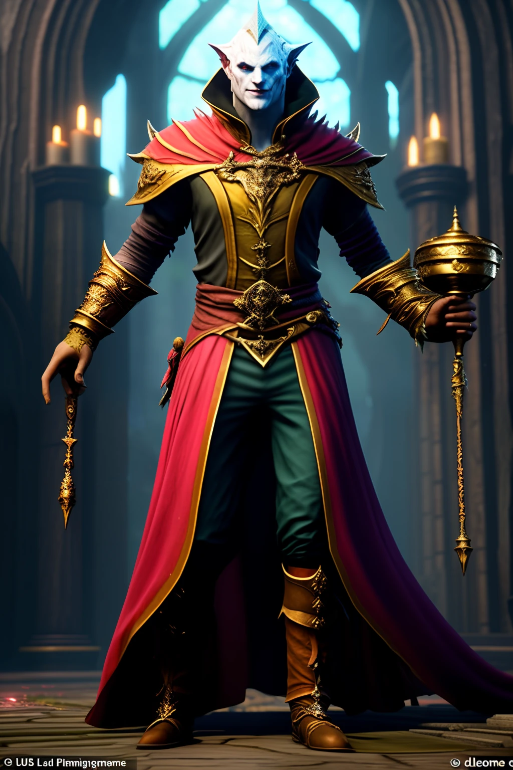 Sanguine (in Daedric script, Daedric S.svg Daedric A.svg Daedric N.svg Daedric G.svg Daedric U.svg Daedric I.svg Daedric N.svg Daedric E.svg ) also known as the Lord of Revelry,[1] Blood-Made-Pleasure,[2] Prince of Hedonism,[UL 1] Daedric Lord of Debauchery or Daedric Prince of Debauchery, Lord of Hard-Partying,[3] and he who tastes the Shaven Fruit,[4] is the Daedric Prince of revelry and debauchery. He also has domain over the darker natures of man, such as lust, sin, sloth, gluttony, and greed. He is the patron deity of sinners and is often seen with a bottle of wine or beer (ale) in his hand. Sanguine enjoys playing pranks on others, one such example being a spell that removes the clothing of everyone within the spell's radius. Although a joker, Sanguine prefers to drag mortals down to sinful lifestyles by means of temptation and humiliation. In Khajiiti religion he is known as Sangiin, the Blood Cat, who is known to test the Khajiit with promises of immortality and debaucheries of the flesh.[5][6][7]

He has over a thousand personal realms known as Myriad Realms of Revelry.[8]