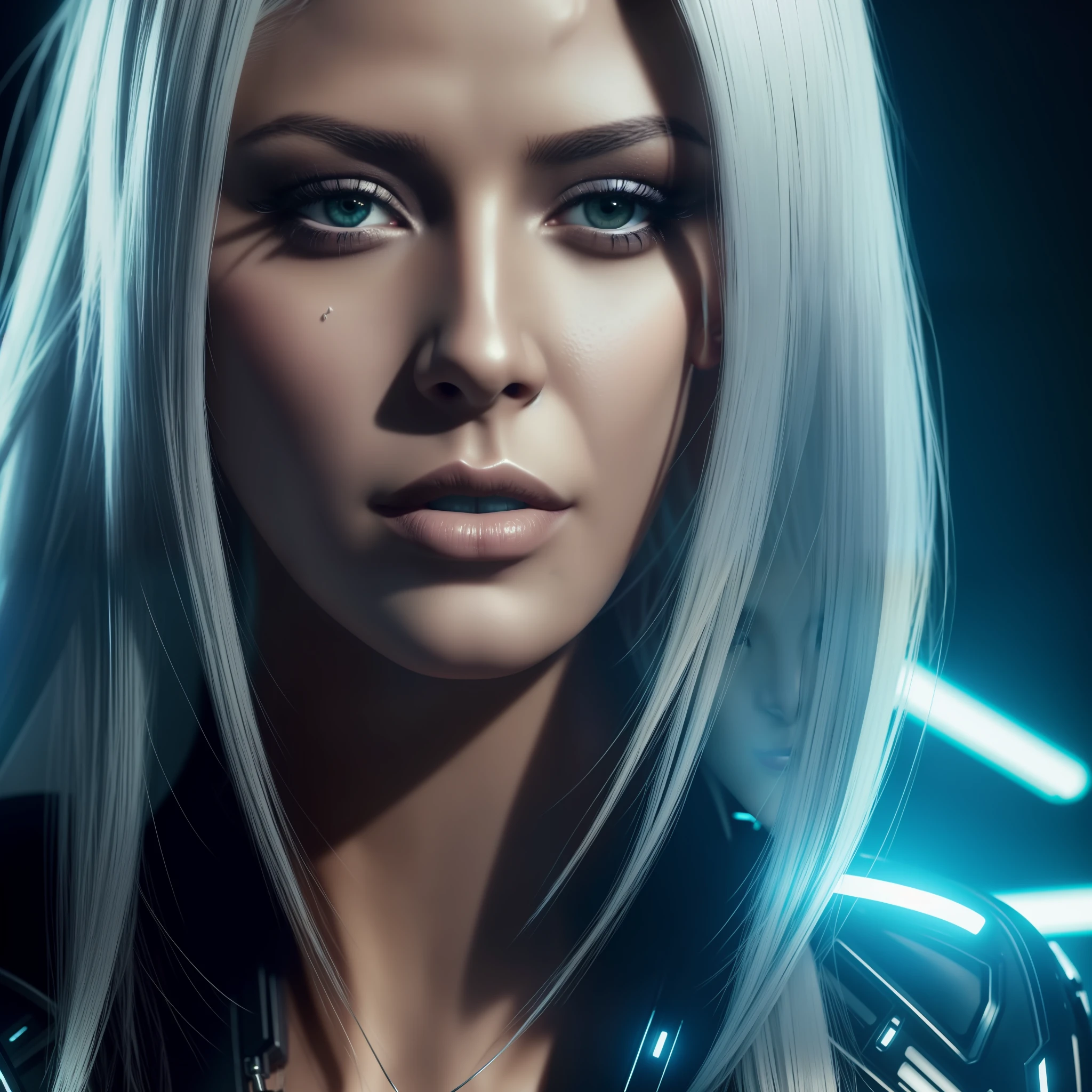 Christina Aguilera, From a person with a tattoo on her chest, beautiful woman Cyberpunk model, Seductive Dark Cyberpunk fantasy, Silenced Cyberpunk style, Cyberpunk Beautiful girl, Cyberpunk 2 0 Y. The Model Girl, Cyborg - Girl With Silver Hair, Cyberpunk Female, Cyberpunk Dreamer Girl, Beautiful Cyberpunk Girl Face, Cyberpunk Girl, Cyberpunk Angry Cyberpunk Goddess, Cyberpunk Vibe, Cyberpunk Style,  Best quality, realistic, realistic, award-winning illustration, (highly detailed face and skin texture), (full body), (complicated detail: 1.2), (fine detail), (complicated detail), (cinematic lights, best quality backlight), sharp lines, sharp focus, official art, unit 8k wallpaper, absurd, unbelievably absurd, huge file size, ultra-, fantasy art, rtx,((closeup photo by award-winning studio)),  , (shut up), , perfect hands, beautiful detailed eyes, Perfect Face