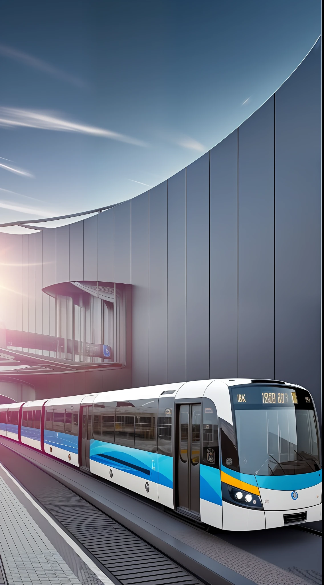 ((Masterpiece)), better quality, high resolution, ((extremely detailed 8k wallpaper of modern and futuristic public transport)).