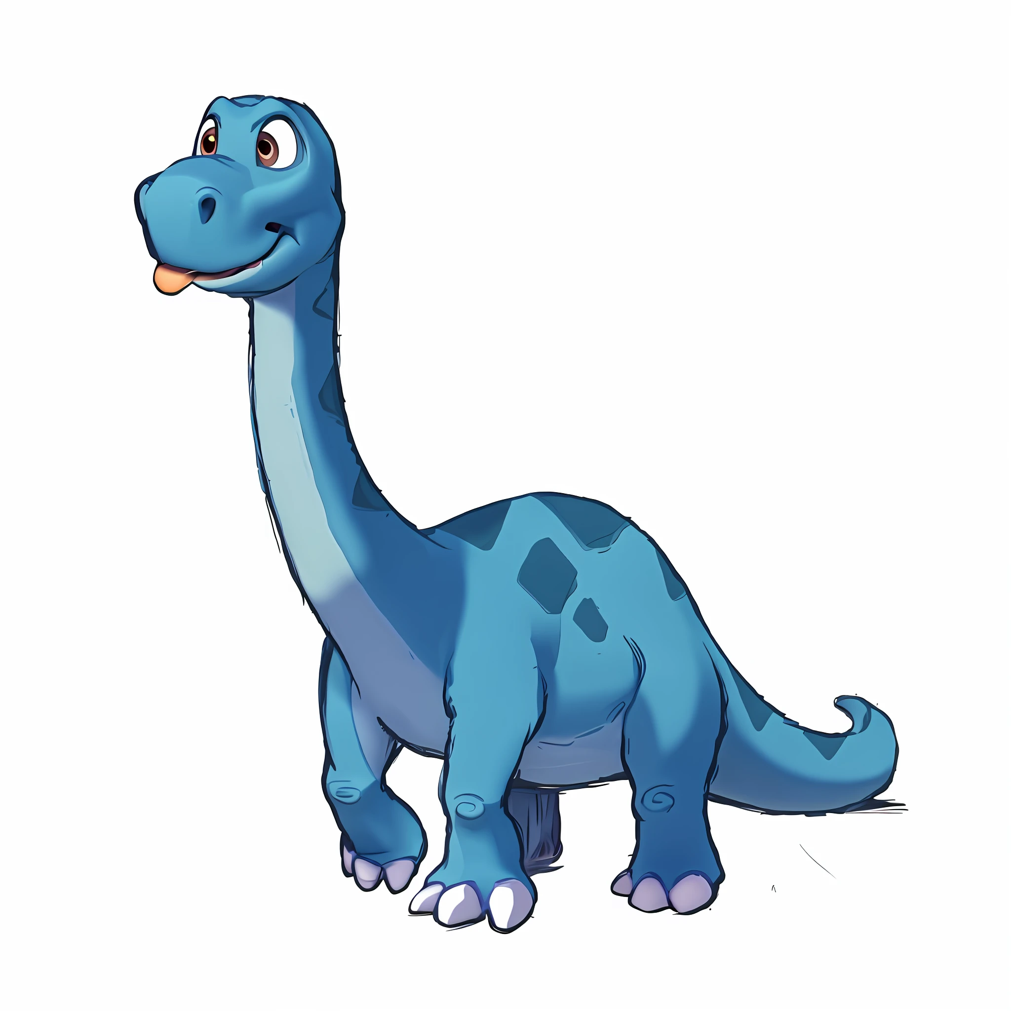 a cartoon dinosaur with a long neck and a long neck, dinosaur, littlefoot, barney the dinosaur, brachiosaurus, alosaurus, nachosaurus, a cute little blue dragon, trex dinosaur, barney the purple dinosaur, trex, highres, plesiosaur, loch ness monster, inspired by Abidin Dino, jurassic, raptor, mmmmm