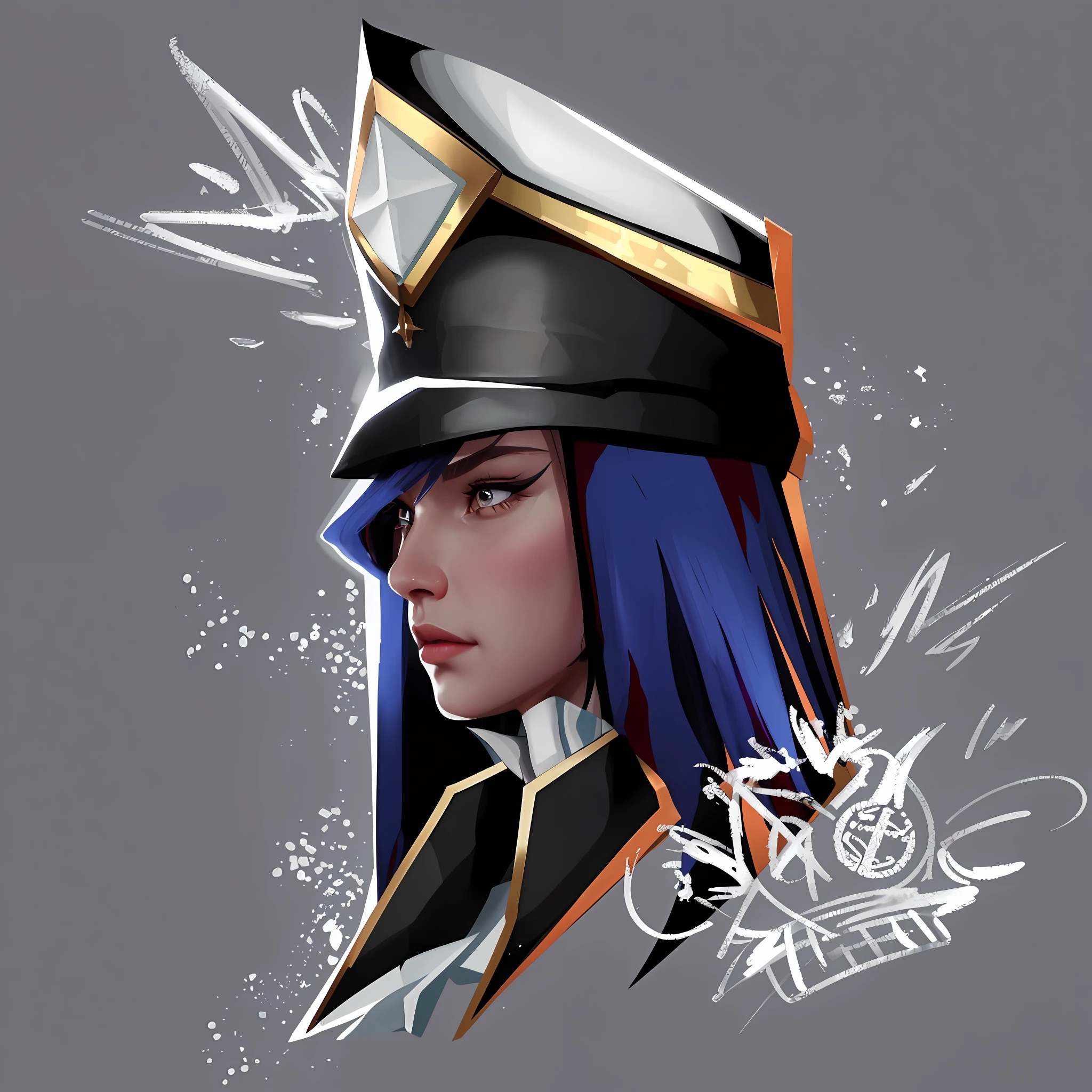 a close up of a woman with a hat on her head, artgerm ; 3d unreal engine, highly detailed character, valkyrie style character, portrait of female paladin, detailed character portrait, character art closeup, unreal 5. rpg portrait, highly detailed character design, detailed character art, close up character, character art portrait, ashe, artgerm. high detail