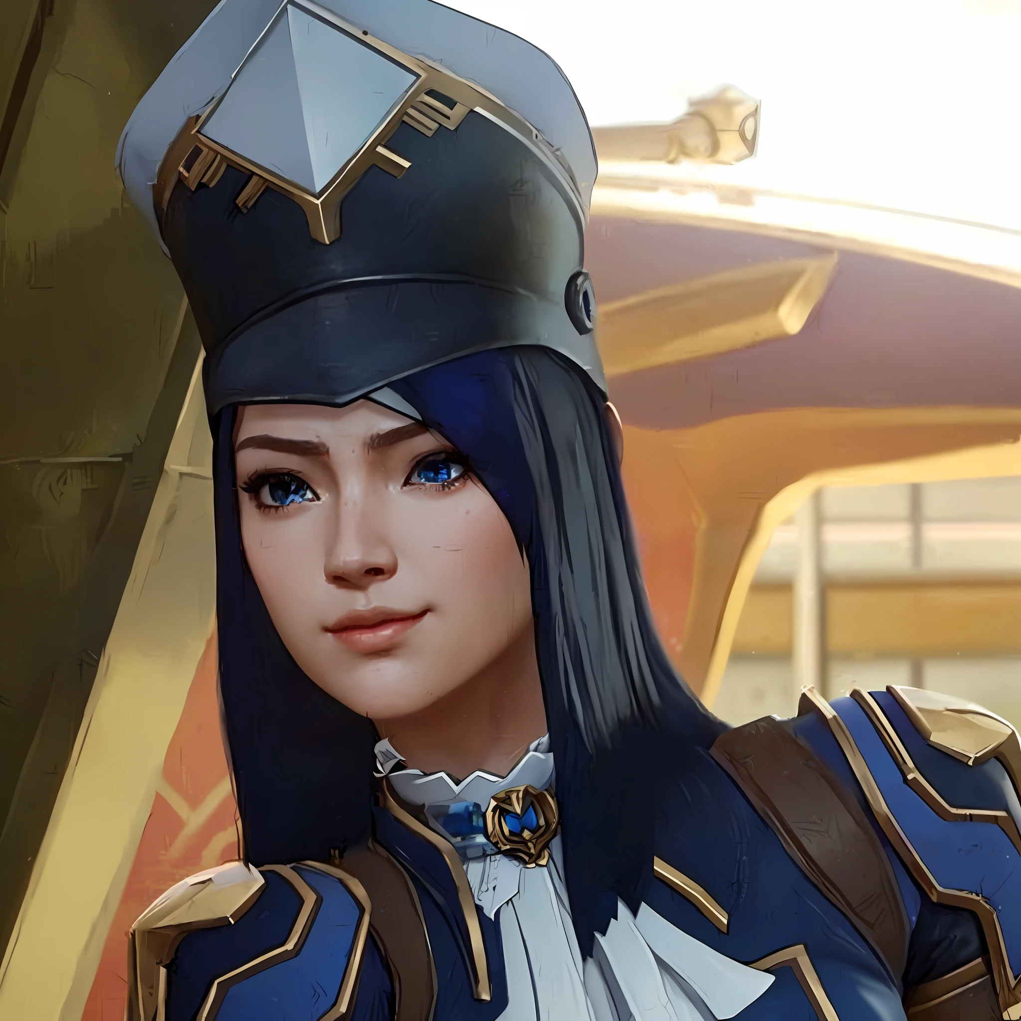 a close up of a woman with a hat on her head, artgerm ; 3d unreal engine, highly detailed character, valkyrie style character, portrait of female paladin, detailed character portrait, character art closeup, unreal 5. rpg portrait, highly detailed character design, detailed character art, close up character, character art portrait, ashe, artgerm. high detail