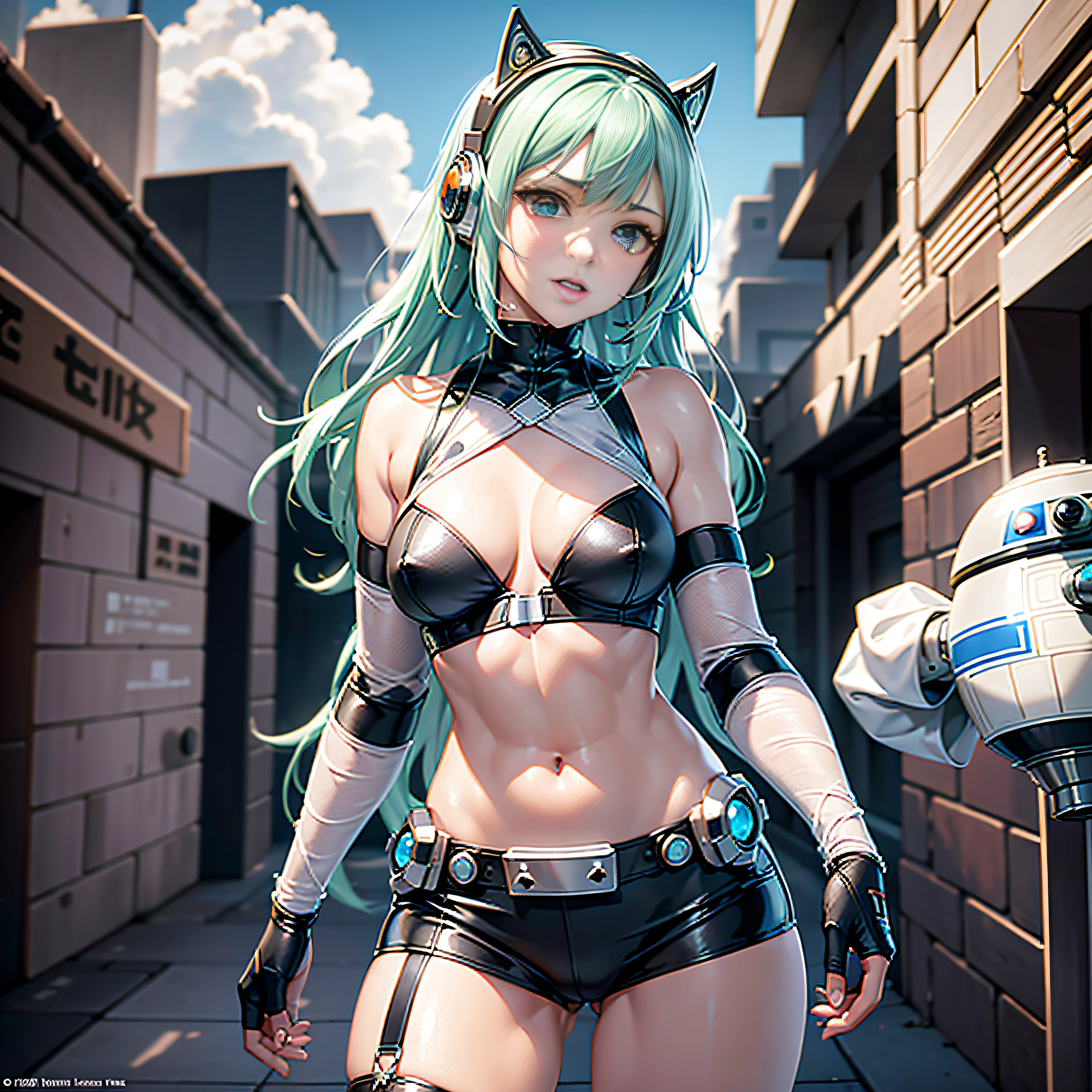 Future Sun cyberpunkWar "Star Wars Xwing R2D2" conceptual "Heavy Metal" Devastating Mandalorian pure female aesthetics lower key:1.3 close:1.3 fire-follets Will-o'-the-wisp "luis Royo" dazzling women walking slowed down playing Cosplay "Princess":1.4 "Leia":1.4 "Nathalie Portman":1.4 Pilots jacket cowboy 38years sunLight luminescence ultra pro-photorealistic optimal detail qualities precise details:1.3 SLR max resolution perfection graduated improved Octane rendered UHD XT3 16K DSLR HDR UnrealEngine5 analog real shadows:1.3 3dcg beautiful body:1.4 faces:1.4 cheekbone effects embarrassed eyeliner beautiful:1.4 eyes iris opal lazulis pupils turquoise open mouth teeth obvious smiles dark hairstyles short bangs:1.3 ecstatic:1.0.1 floating jackets fixed symmetrical body athletes oiling eccentric cape levitating shoulder-off white shirt lace clavicles papillotes embroidered navy thick leathers various breasts pointed:1.4 satin Felt supports Bikini skirt:1.4 matching bristles Loose swinging spinels navel:1.3 depths:1.3 revealing pubis scarlet pubis-hairy obvious covered:1.3 underwear waist chastity-belt padlock Gold decorated silver agate tied garters thick thighs legs high volumetric stainless steel boots ornate onyx ruby invokes delicate incandescents Unity Toys Crystalline DoF X-Wing (EOS R6 135mm 1/1250s f/2.8 ISO400) R2D2 Mechanized Adaptable Ion Canon DoF Wide Dummies Sabre" dramatic supports fully clothed armor heavy chrome metallic covered flat bands fathoms richly decorated coppers:1.2 fullbodye "Darth Vader" background:1.3 sharpness equirectangular 360 headphones antenna ornate rune lava Tourmaline DoF plasma glyphs engravings [(masterpiece 1,3) (Willi Baumeister:1.1) (John T. Biggers:1,2)::17 Alessandro Casagrande, Greg Rutkowski, Sally Mann Guweiz and James Jean tattoo CGSCOSITY (by Michelangelo)] Bruce Weber girls raw varied etc.