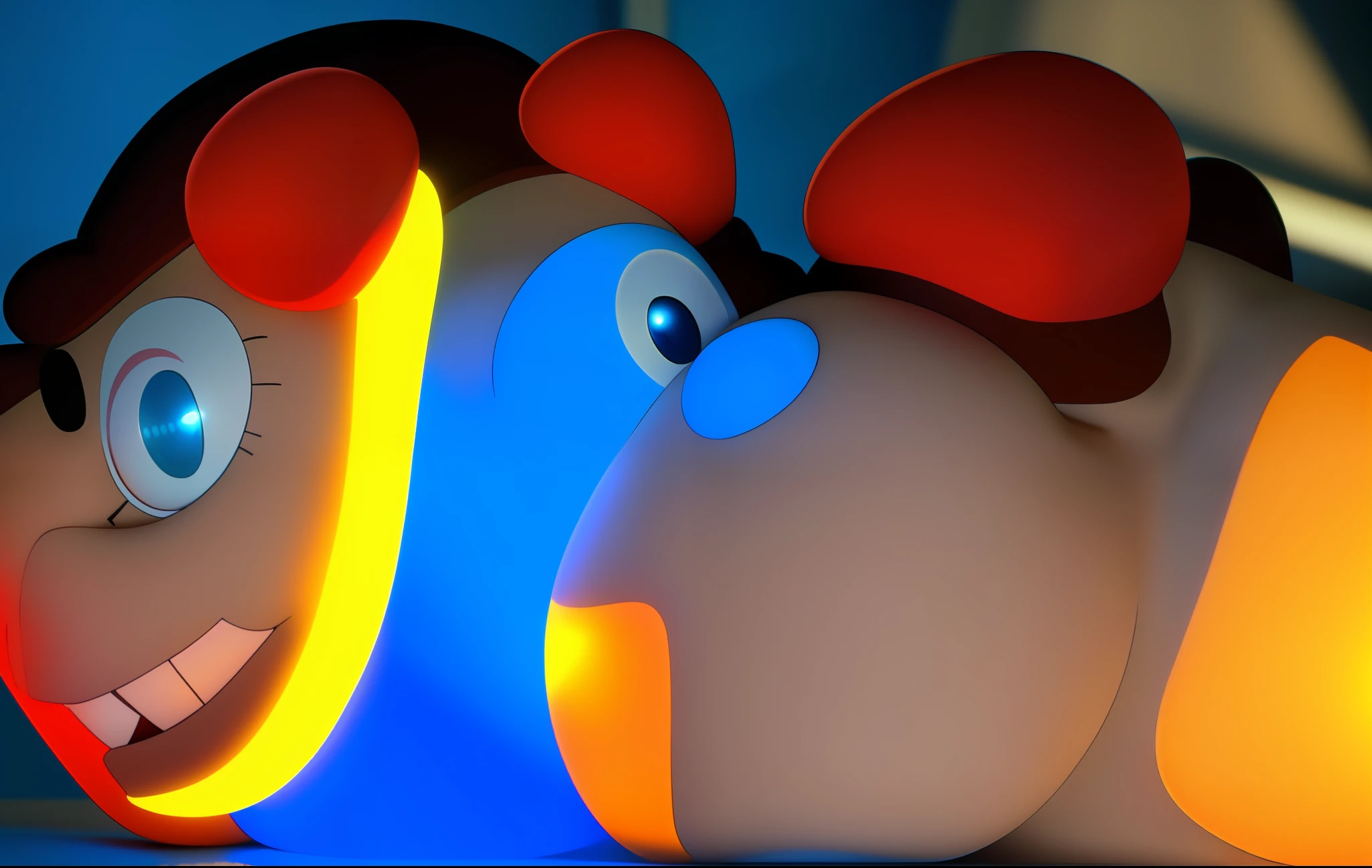 (masterpiece, photorealistic, raw,:1.4), (extremely complex:1.2), close-up, cinematic light, side lighting, ultra high resolution, best shadow, RAW, upper body, mario bros,