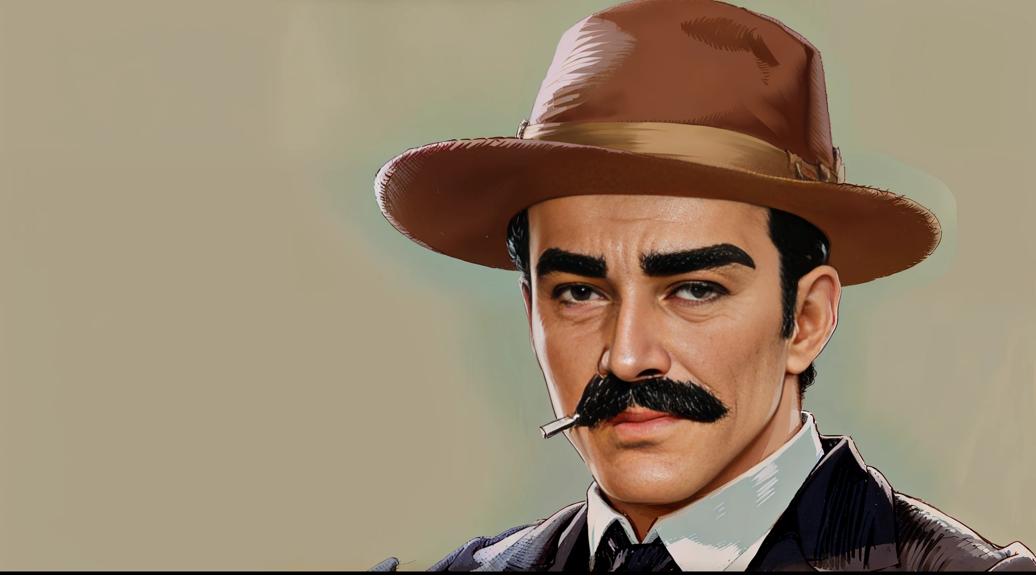 hercule poirot, vintage art, illustration, detailed