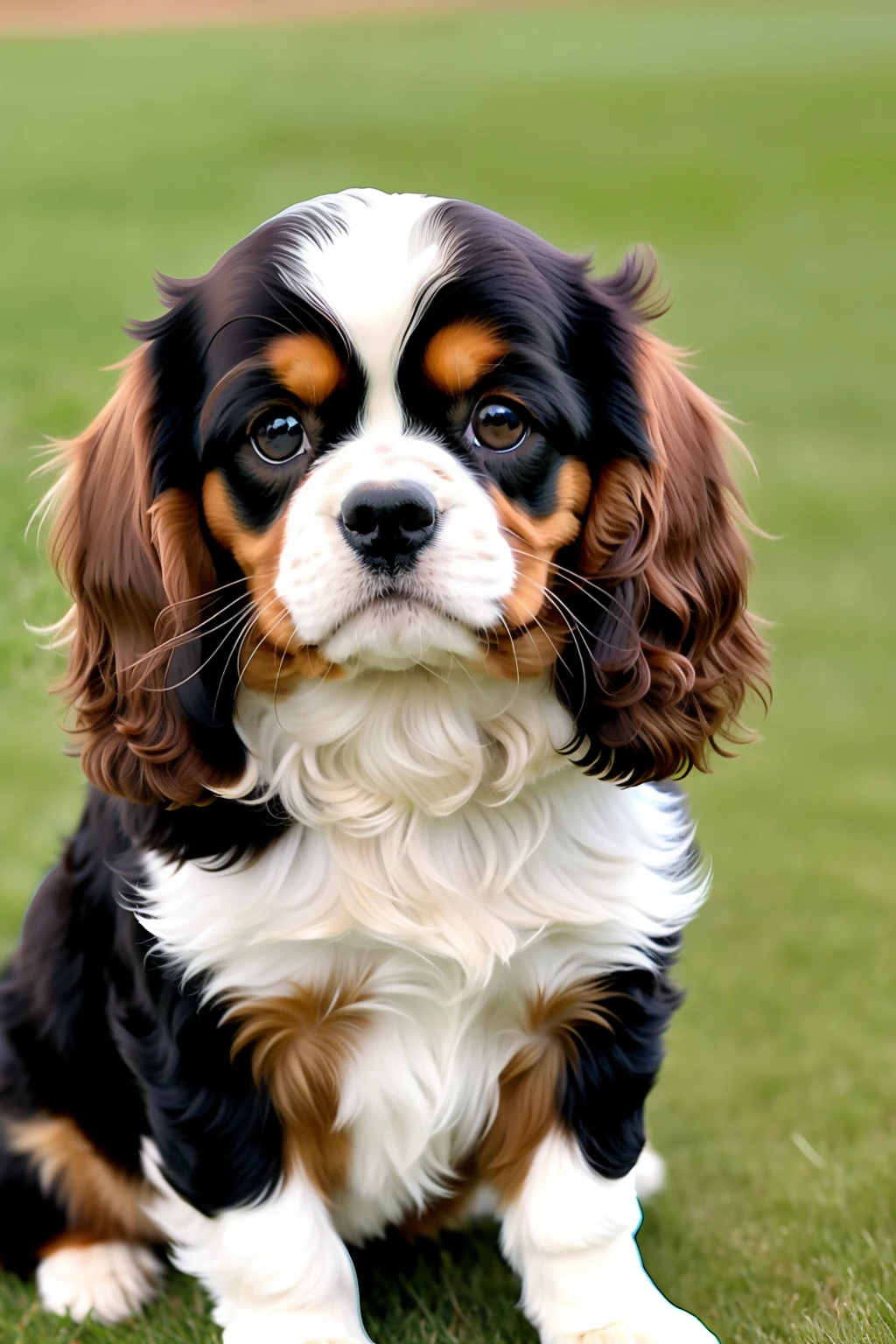 Cavalier King Charles spaniel blenheim color