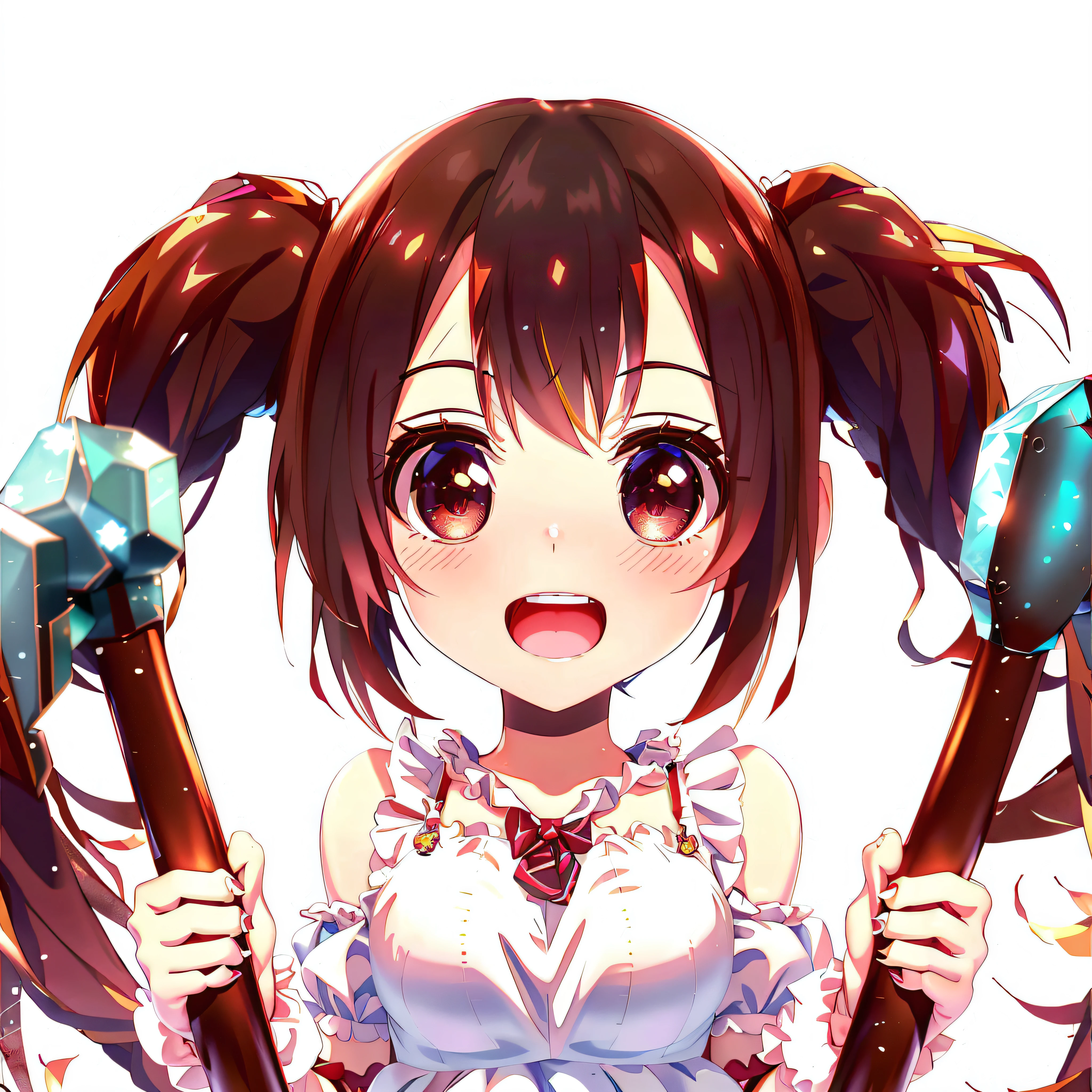 Anime girl with diamond axe and crane beak, anime moe art style, splash art anime loli, cute girl anime visual, cute anime girl, anime!4K, anime!4K, 4K manga wallpaper, [4K digital art]!!, cute anime, little curvaceous loli, animation art wallpaper 8K, cute anime girl portrait