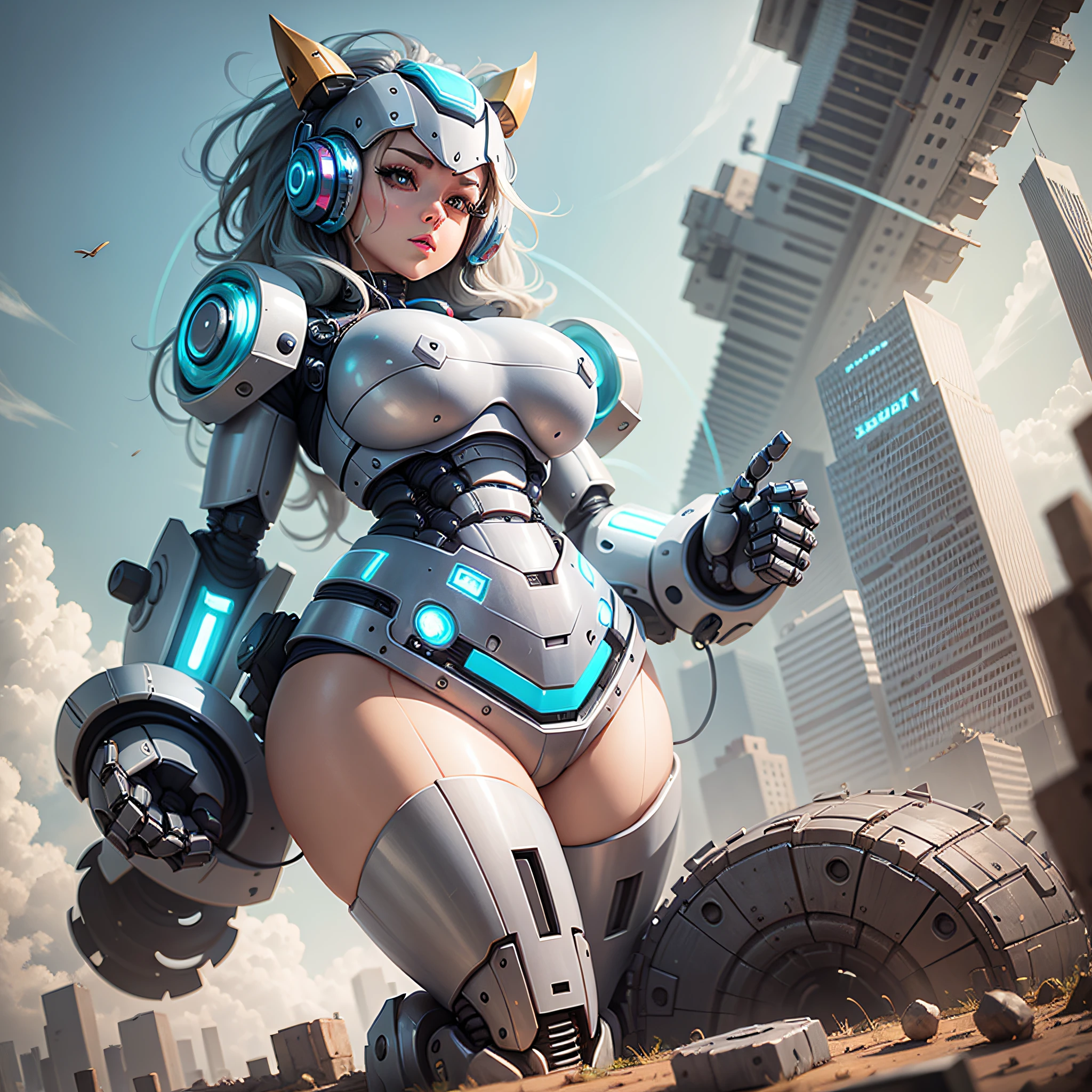 In honor of a friend, could you draw a robot with gigantic teats? --auto --s2
