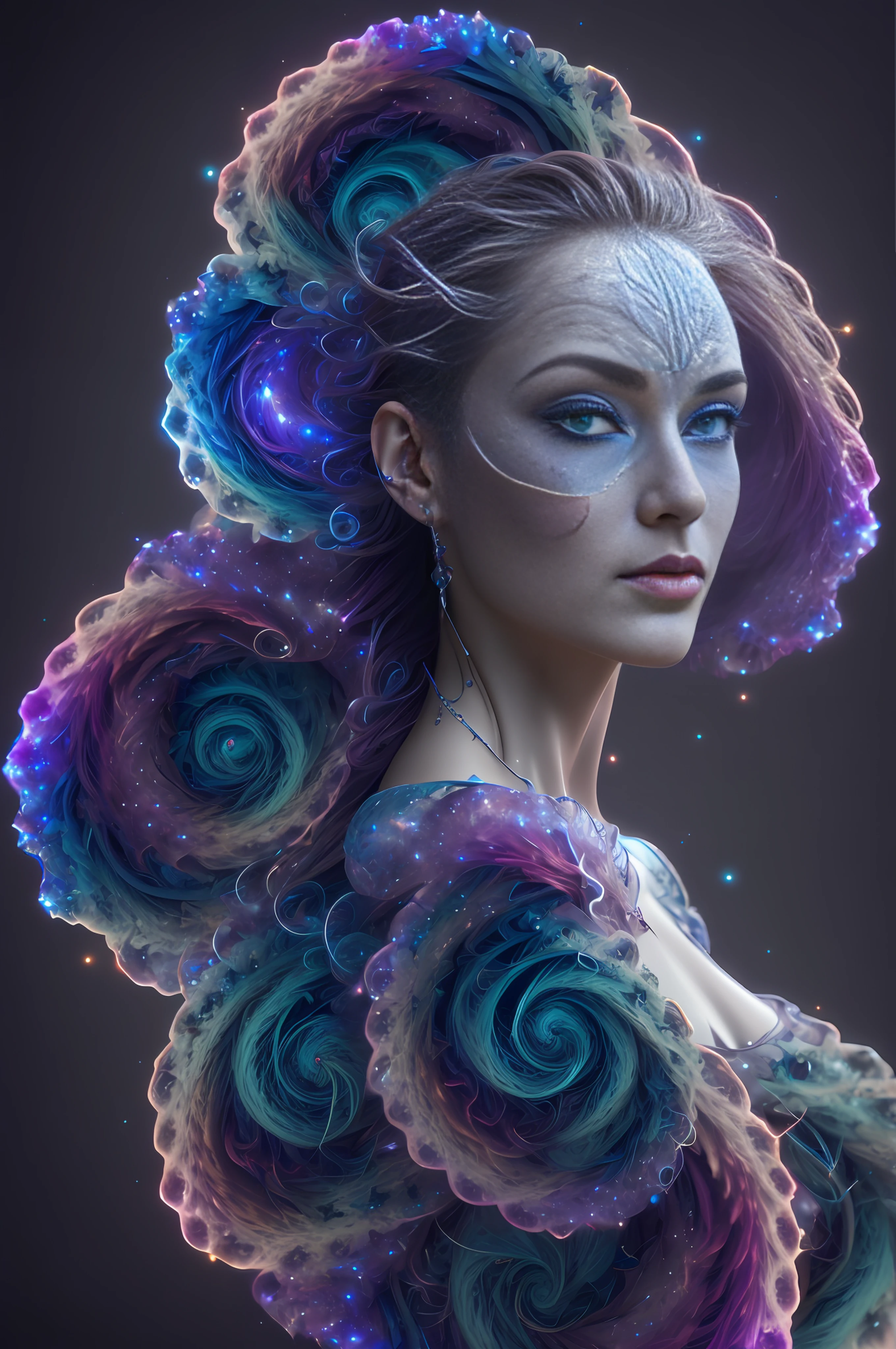 spirals00d, beautiful woman, highly detailed beautiful, intricate, beautiful eyes, vibrant colours, unreal engine, HD,4k, hyperrealism, ultra accurate design, masterpiece, perfectionism, UHD, trending on artstation, spirals00d masterpiece,  abstract feng Shui illustration , intricate doodle illustration, masterpiece of perfectionism,  4k,  UHD, beautiful and accurate confused women,