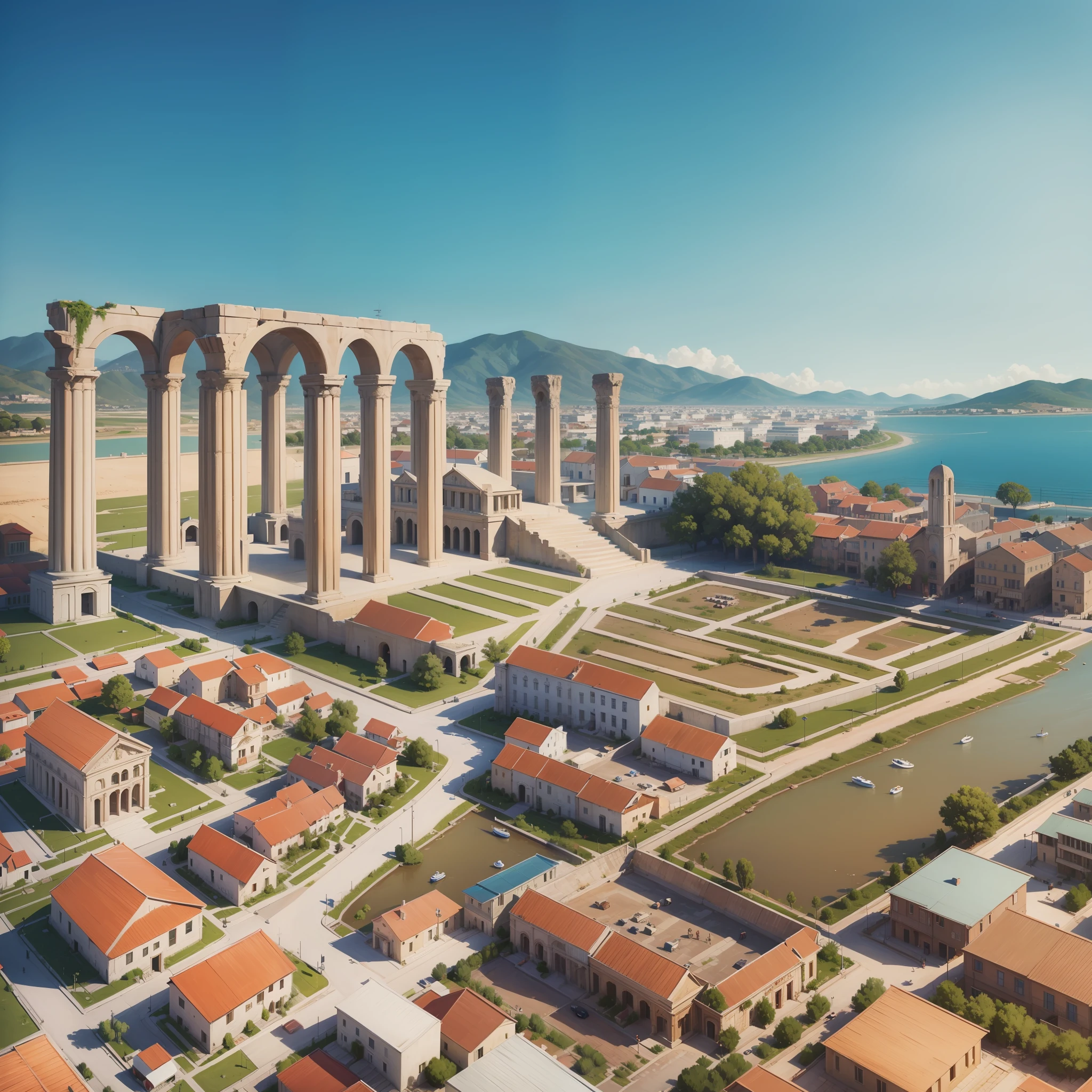 City of Sardis, sardis, sardis located in ancient Lydia ((best quality)),((high detail)),((realistic,)) sunny day --auto --s2