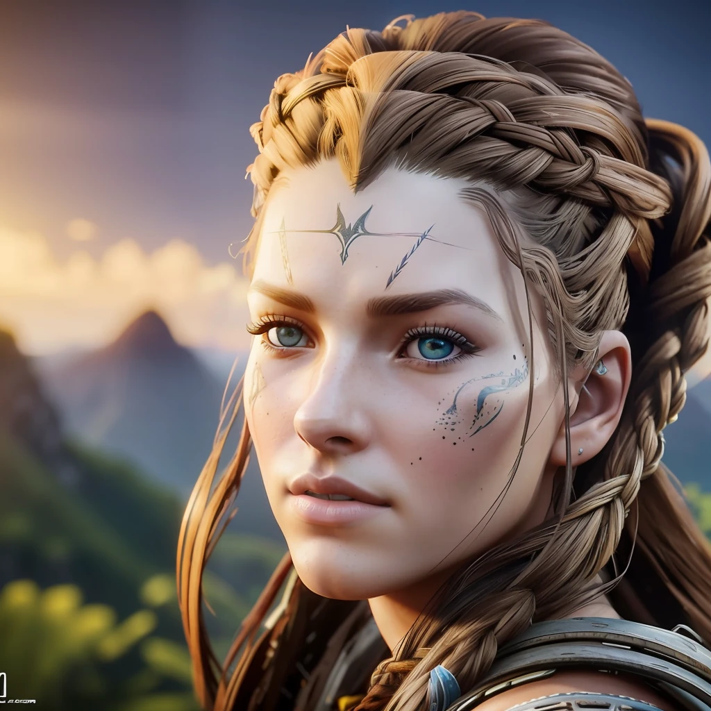 (Cinematic photo: 1. 3), ALOY (Horizon Zero Dawn) car hunter and hunter, ((full-length)), freckles on cheeks and nose, (large breasts), big ass emphasized, beautiful face, deep realism, realistic hair, detailed skin, depth of field, against Tar Cliff, perfectly symmetrical face, realistic proportions, complex, abstract, directional look, cinematic composition, super detailed, realistic, hyper-realistic, volumetric lighting, high-quality digital painting 8k, in the trend for artstation, Style-RustMagic, (beautiful: 1. 4),(attractive: 1.3), beautiful, running on the street of Rio de Janeiro - --auto --s2