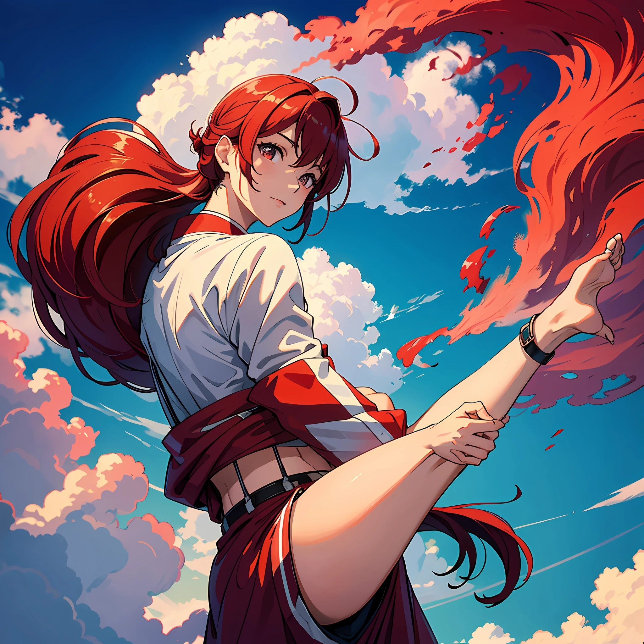 Crimson cloud, living cloud,
