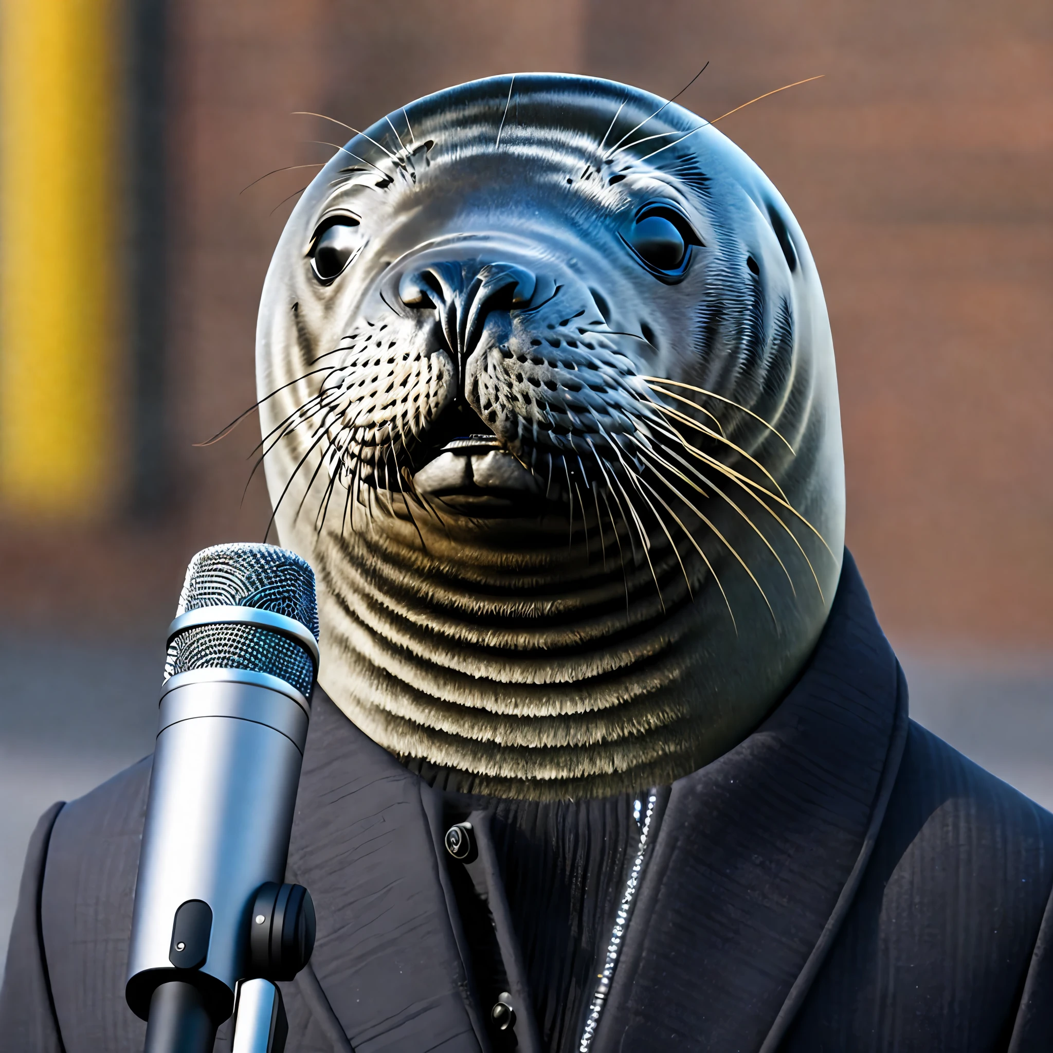 A seal with microphone