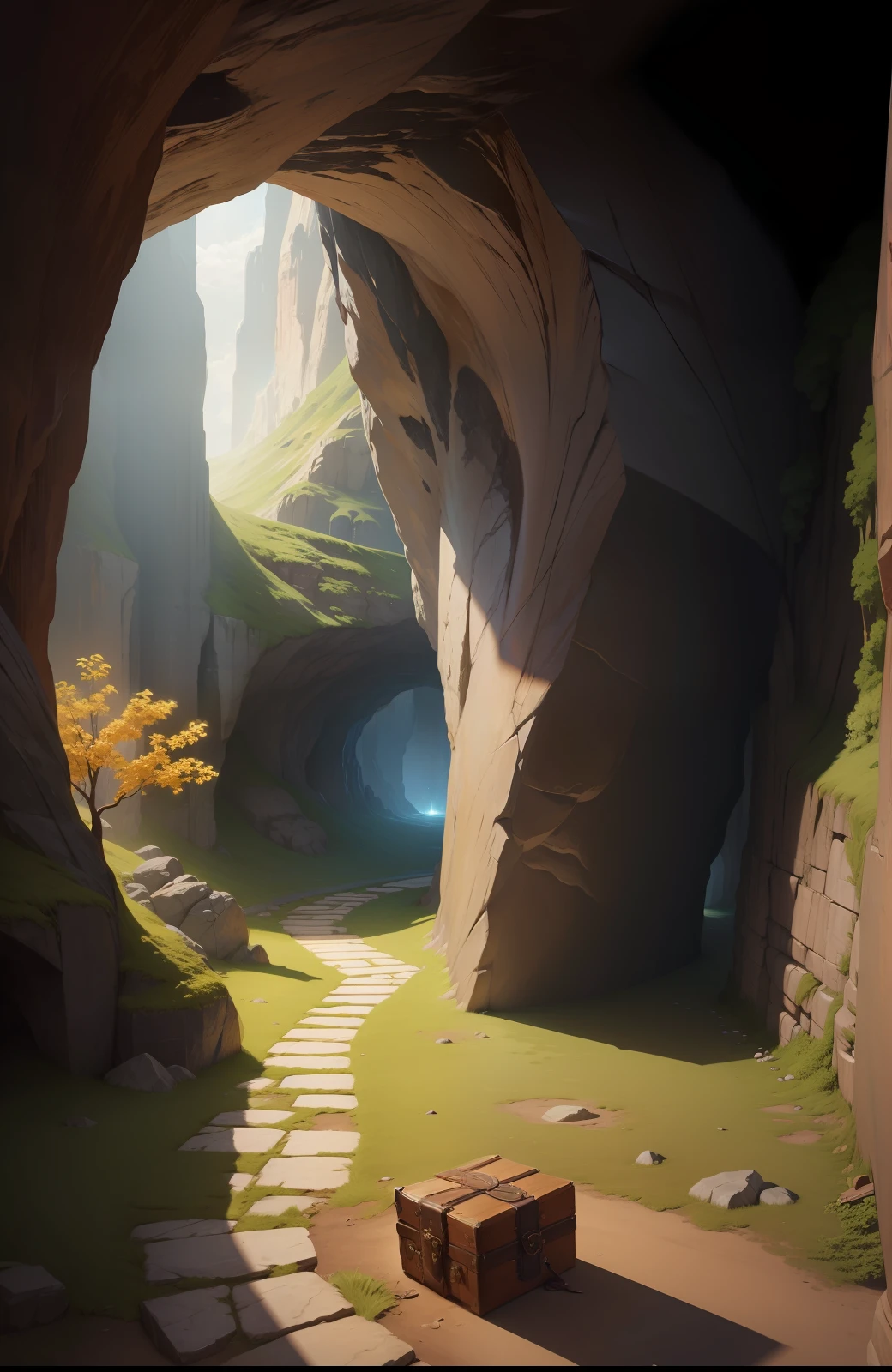 Treasure in a cave