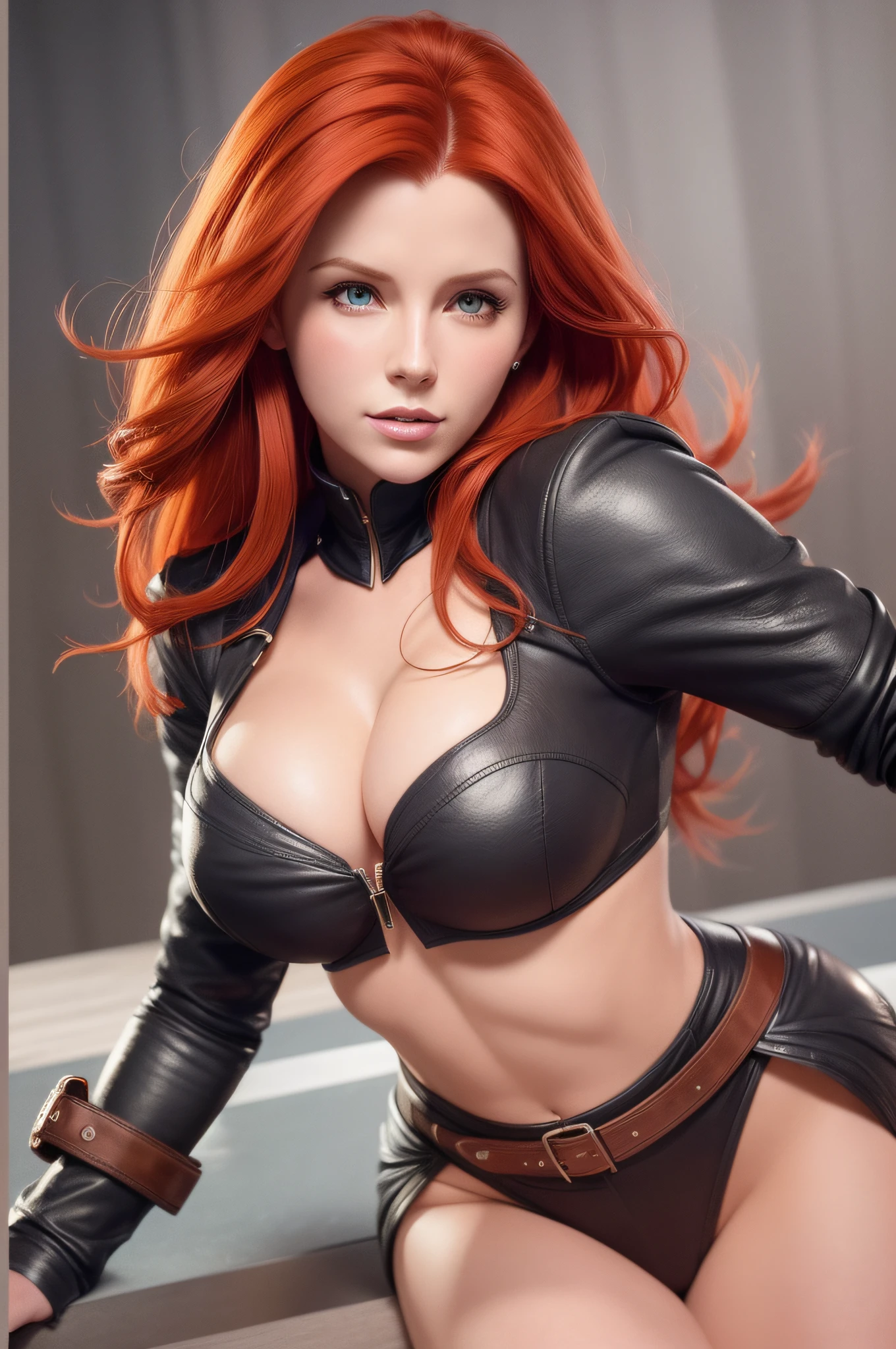 midshot, cel-shading style, centered image, ultra detailed illustration of Triss Merigold, (tetradic colors), inkpunk, ink lines, strong outlines, art by MSchiffer, bold traces, unframed, high contrast, cel-shaded, vector, 32k resolution, best quality