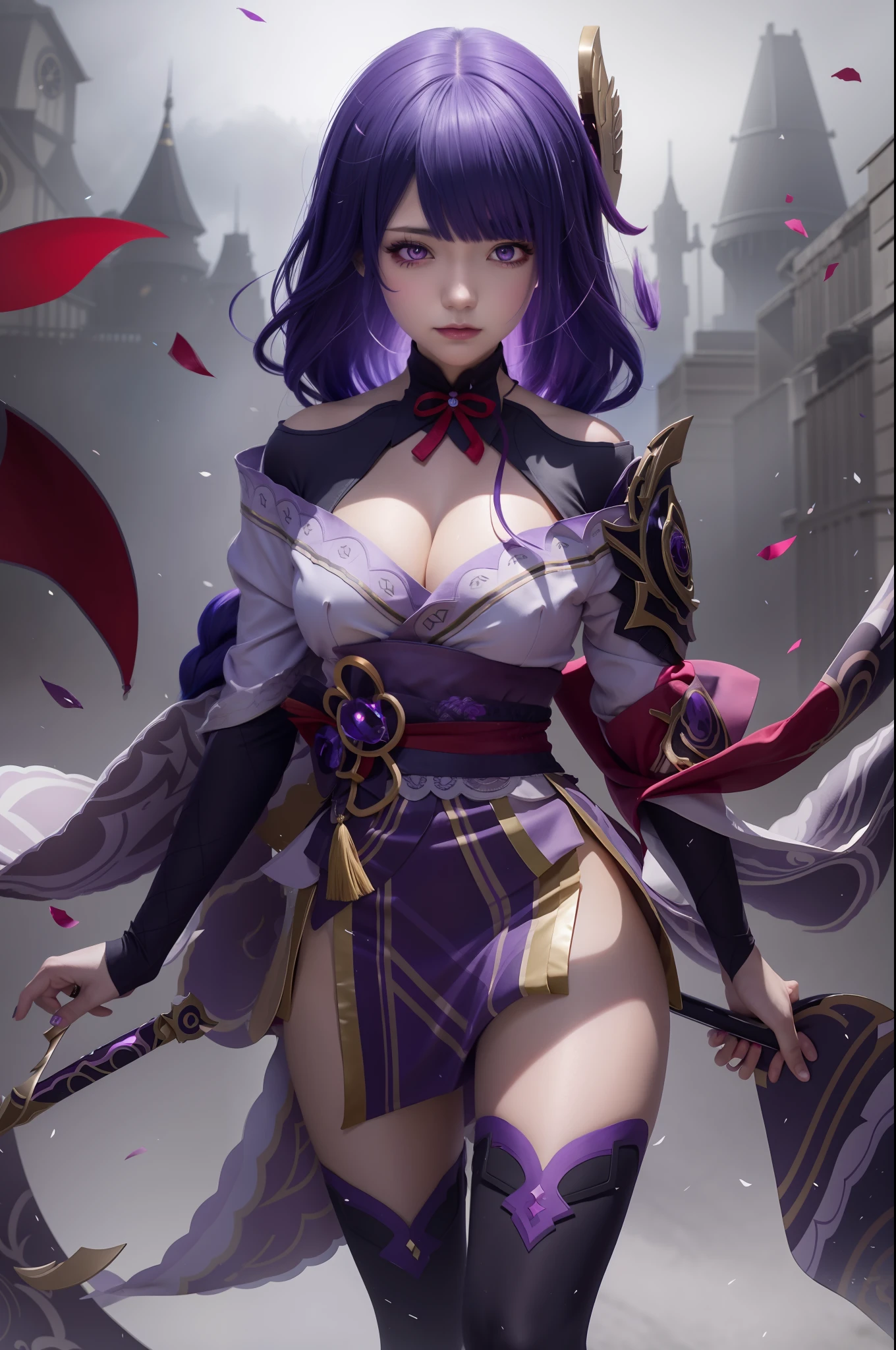 anime girl with purple hair and purple dress holding a sword, shalltear bloodfallen, anime style 4 k, shalltear from overlord, 2. 5 d cgi anime fantasy artwork, best anime 4k konachan wallpaper, cushart krenz key art feminine, ayaka genshin impact, badass anime 8 k, detailed digital anime art, Add More Details - Detail Enhance, EnvyBetterHands LoCon_(Beta2)