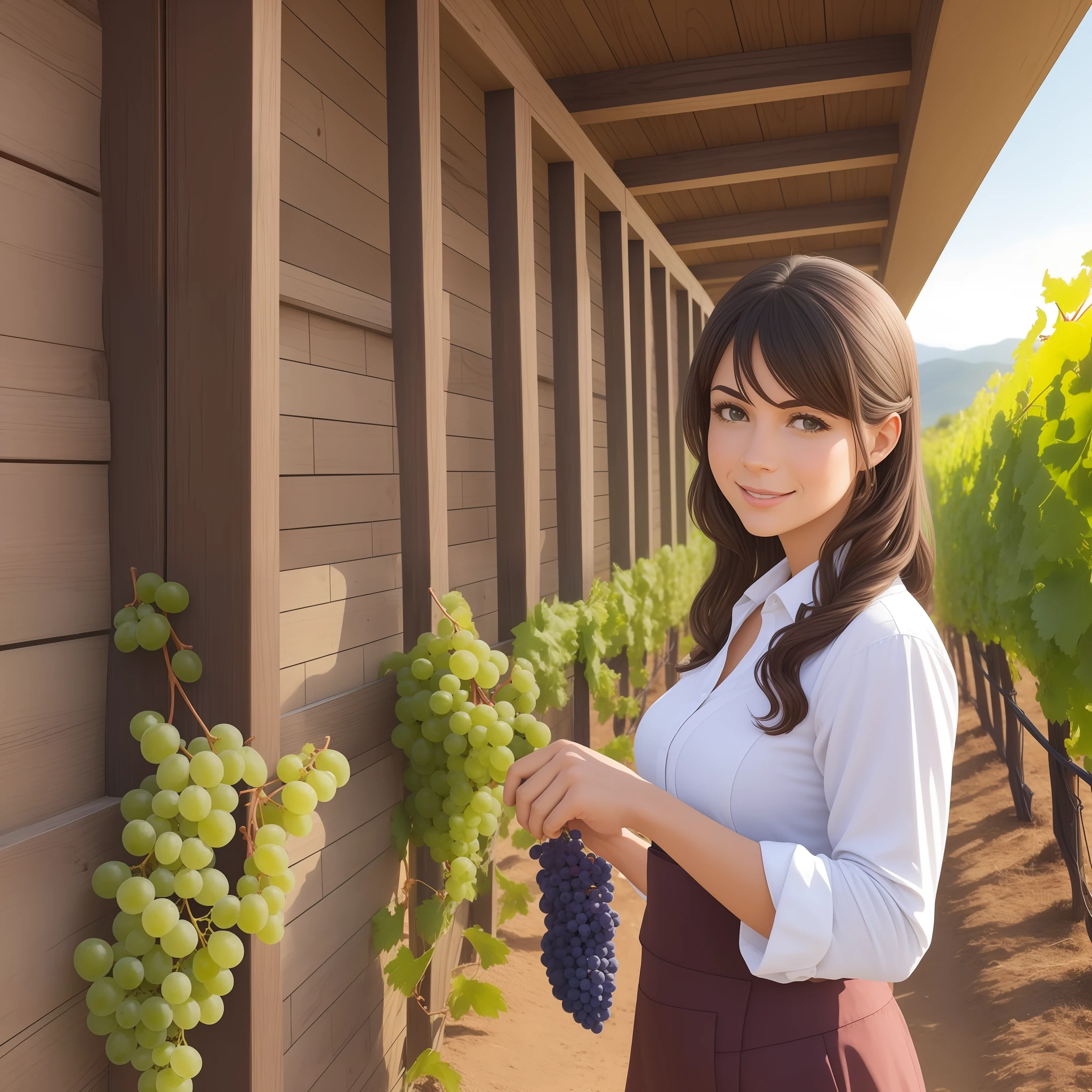 You have a vineyard and need to choose the best grapes to produce a quality wine. How would you choose the grapes and what process would you follow to produce the wine?