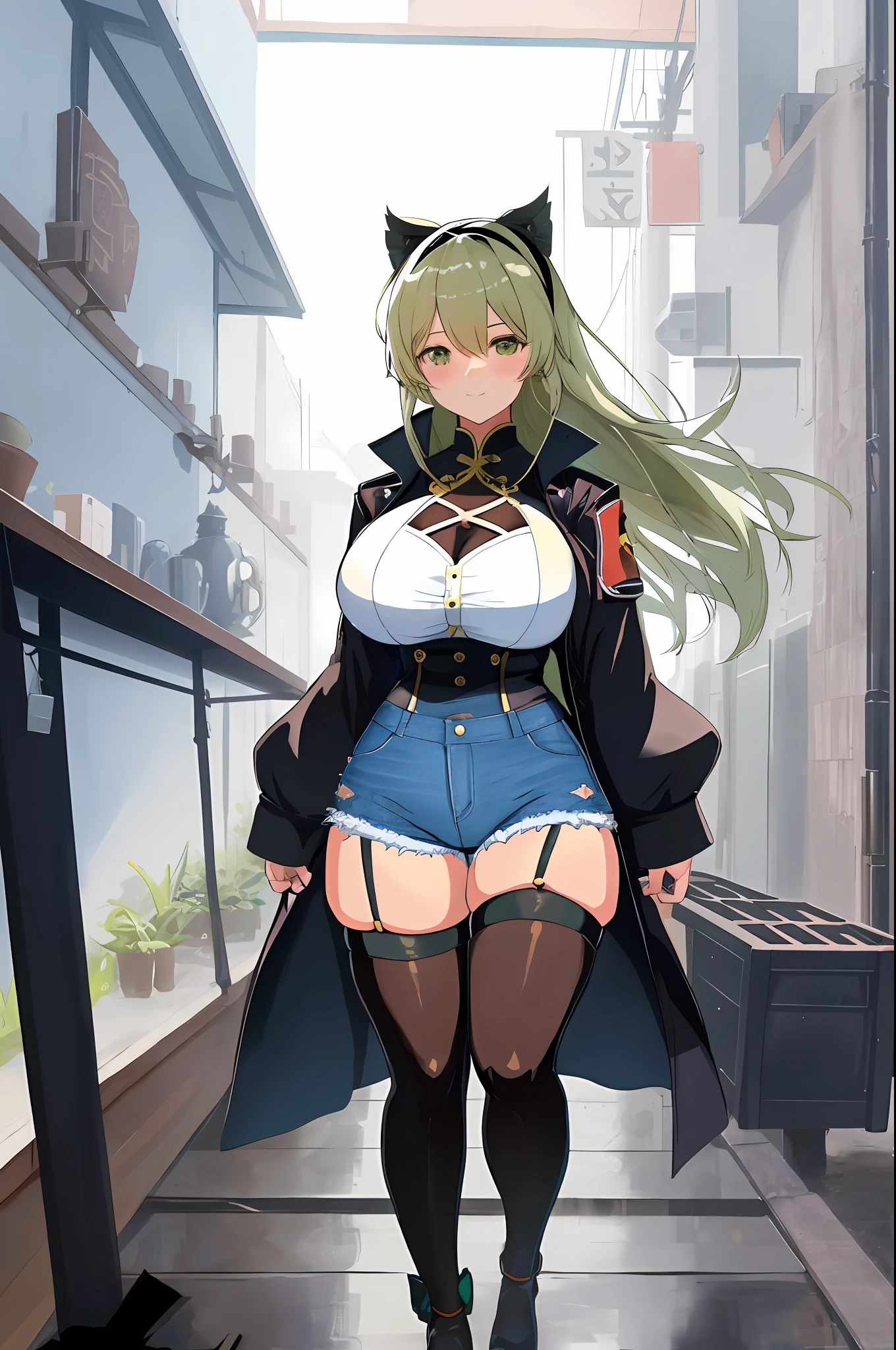 Anime girl with very big breasts and very big ass, full body Xianxia, small curvy , ((solo girl)), big, china dress, long slit, big oto, ((thighhigh)), (POV)))、,curvy,(thighhigh),((short Denim pants))、pixiv3dcg,, Sexy costume woman with negao, pixiv, ecchi, otppuro potion, full body commission four, top rating on pixiv, big breasts, fine details. From Girls Frontline, Girls Frontline, Little Curvy Loliighs!!, Thighs!!!!!, 2B Nier Automata, Seductive Anime Girls, Thighs!!!! Gorgeous, garter belt, nier auto amata, thighs!! Gorgeous, anime female full body art, anime full body illustration, Nia
