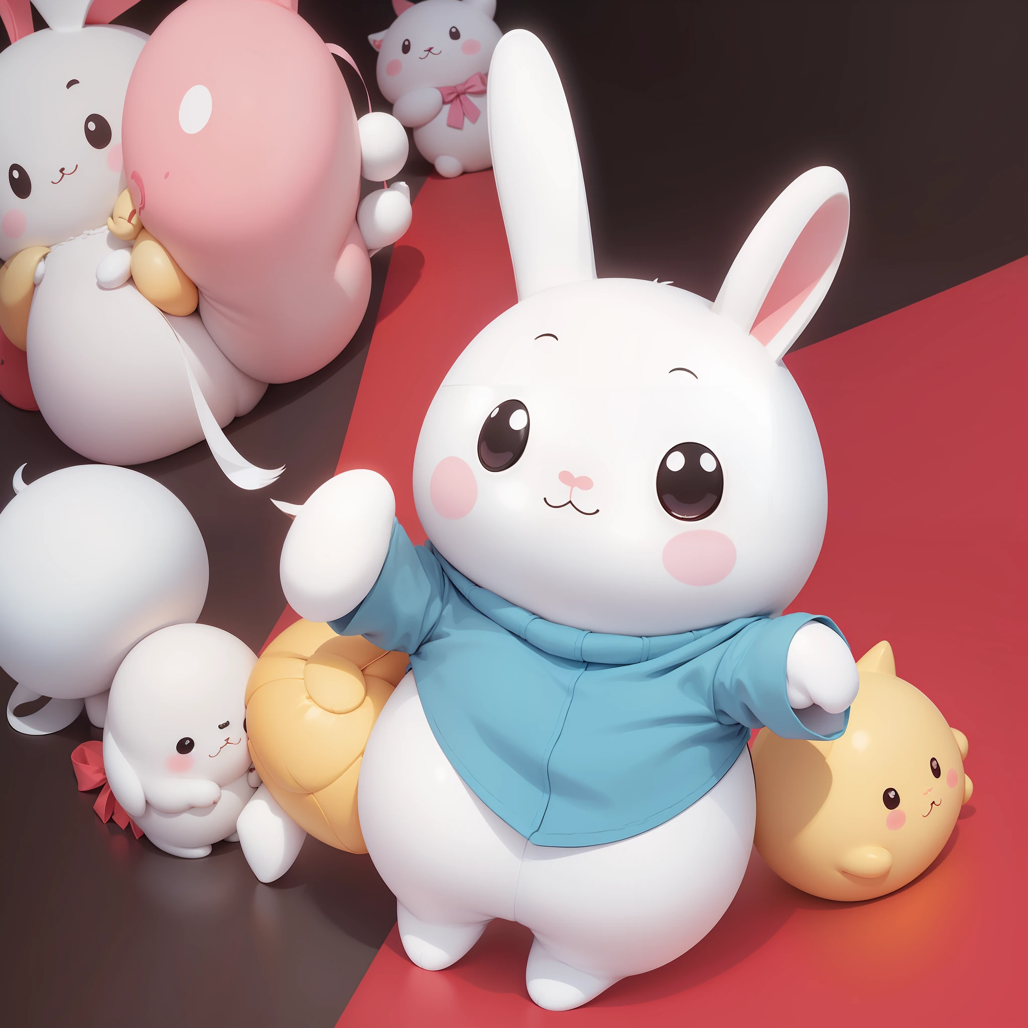one rabbit, solo, (((fuwafuwa))),((Kawaii)), kawaii eyes,illustration,(simple and kawaii illustration), Mochi, anime, deformed characters, chibi, (marshmallow style), doll, Sanrio, easy, handwriting professional, lineart,Sharp focus,Self posing,no background,Self posing,trending on pixiv,Selfie,modesharing,8k, pastelcolored,