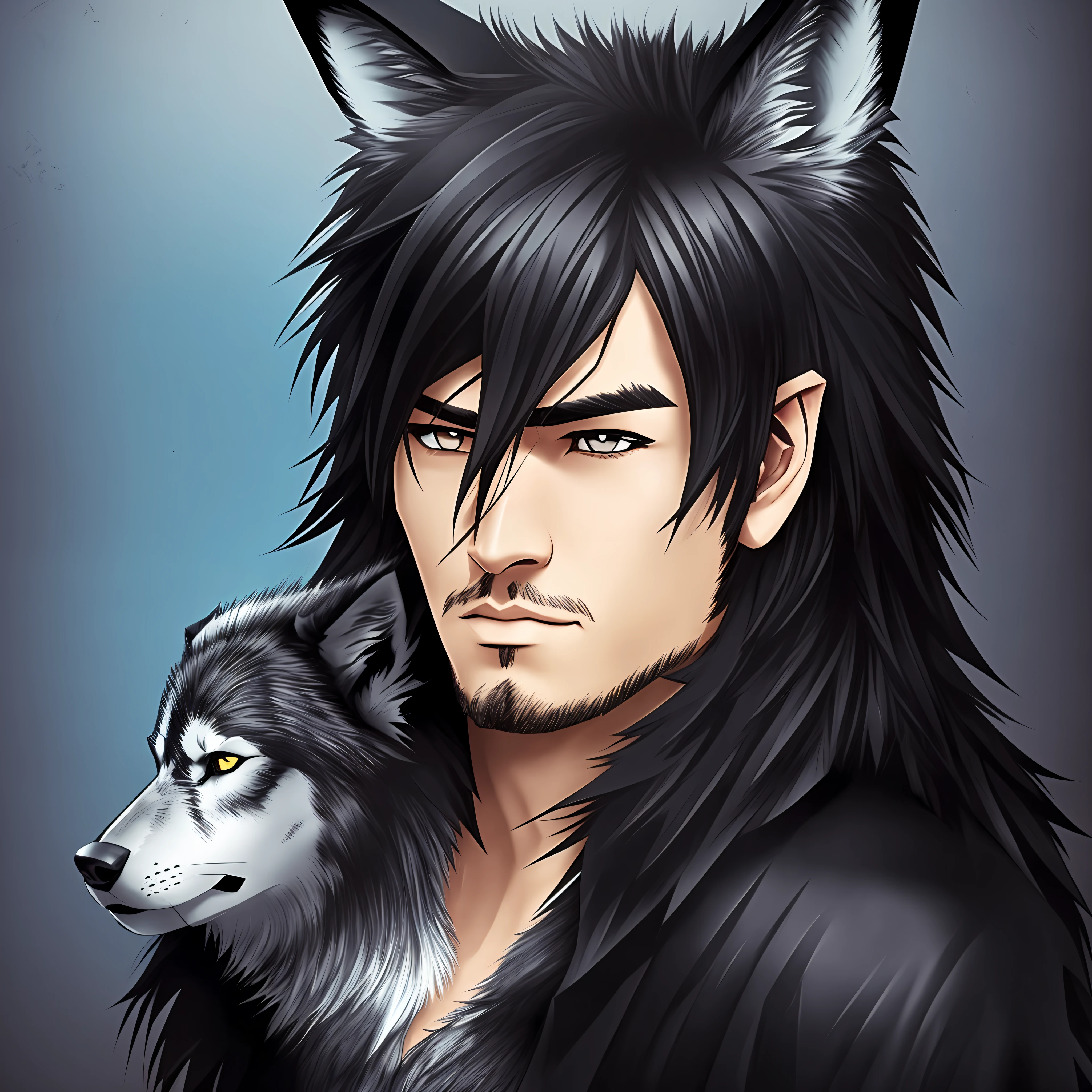 Man with wolf ears, black hair --auto --s2