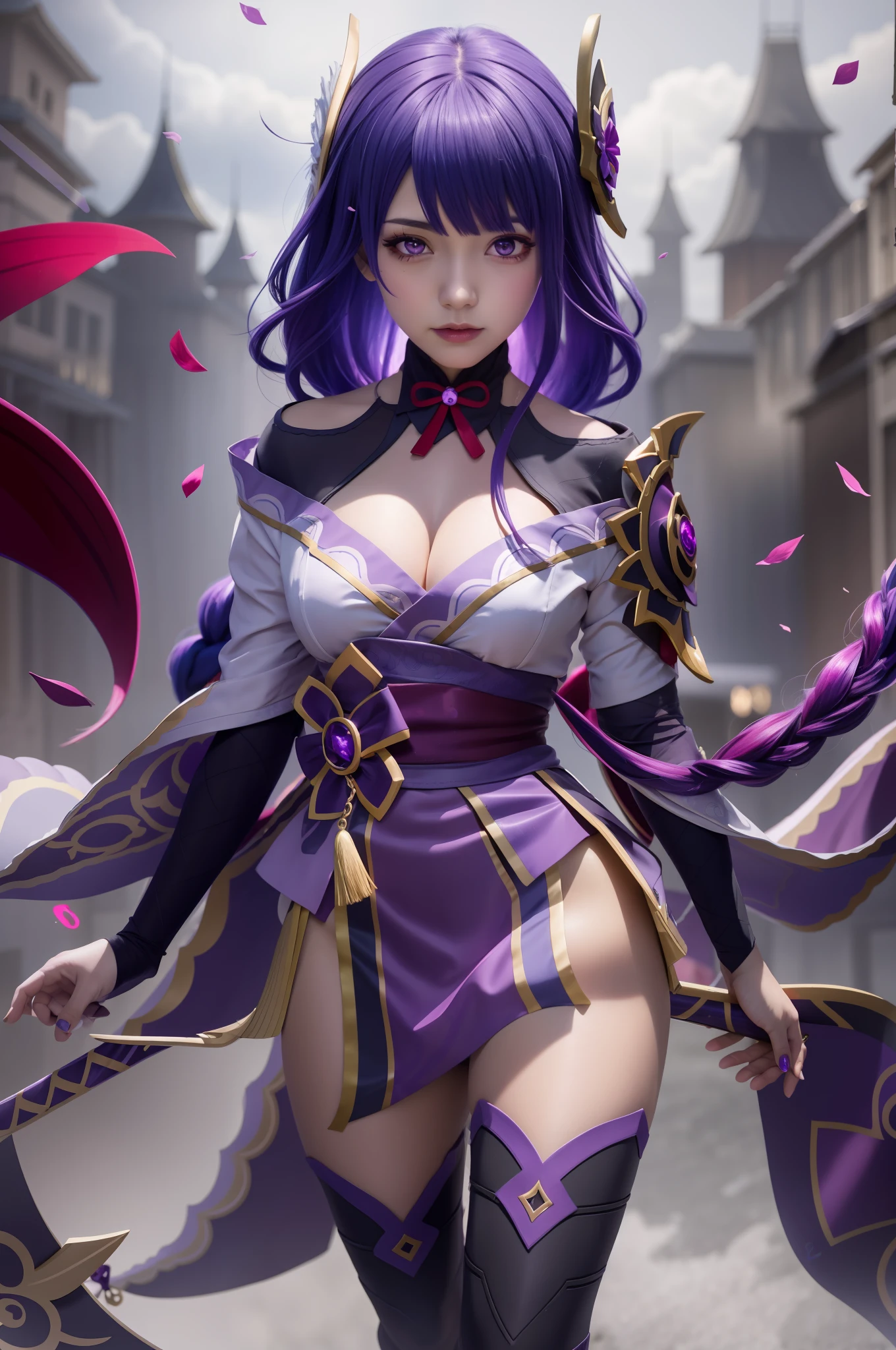 anime girl with purple hair and purple dress holding a sword, shalltear bloodfallen, anime style 4 k, shalltear from overlord, 2. 5 d cgi anime fantasy artwork, best anime 4k konachan wallpaper, cushart krenz key art feminine, ayaka genshin impact, badass anime 8 k, detailed digital anime art, Add More Details - Detail Enhance, EnvyBetterHands LoCon_(Beta2)