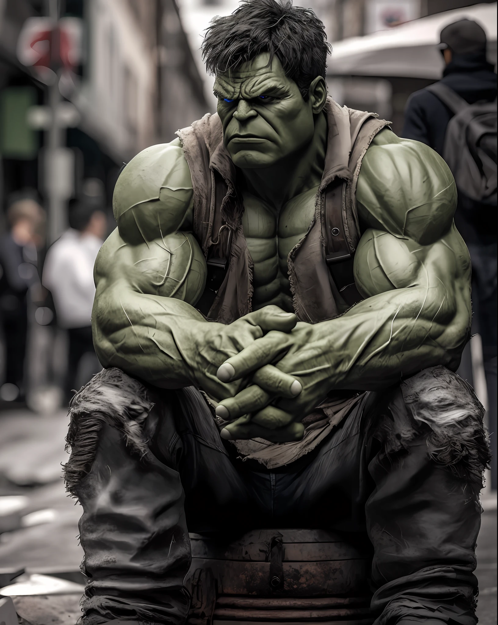 Best quality, 8k, 32k, hulk, ultra detailed, , detailed eyes