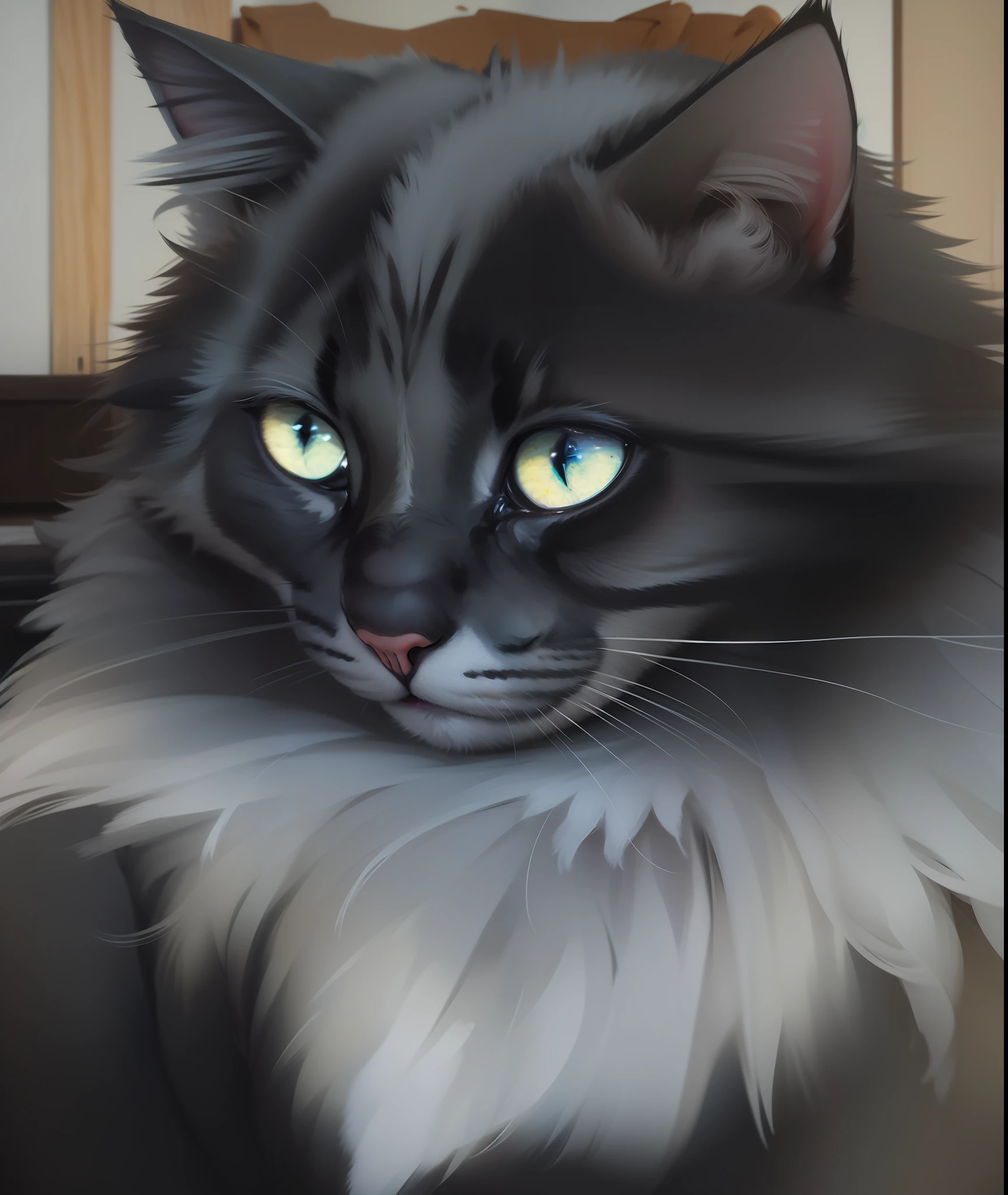Extremely realistic cat, realistic photo, masterpiece, details, 4k