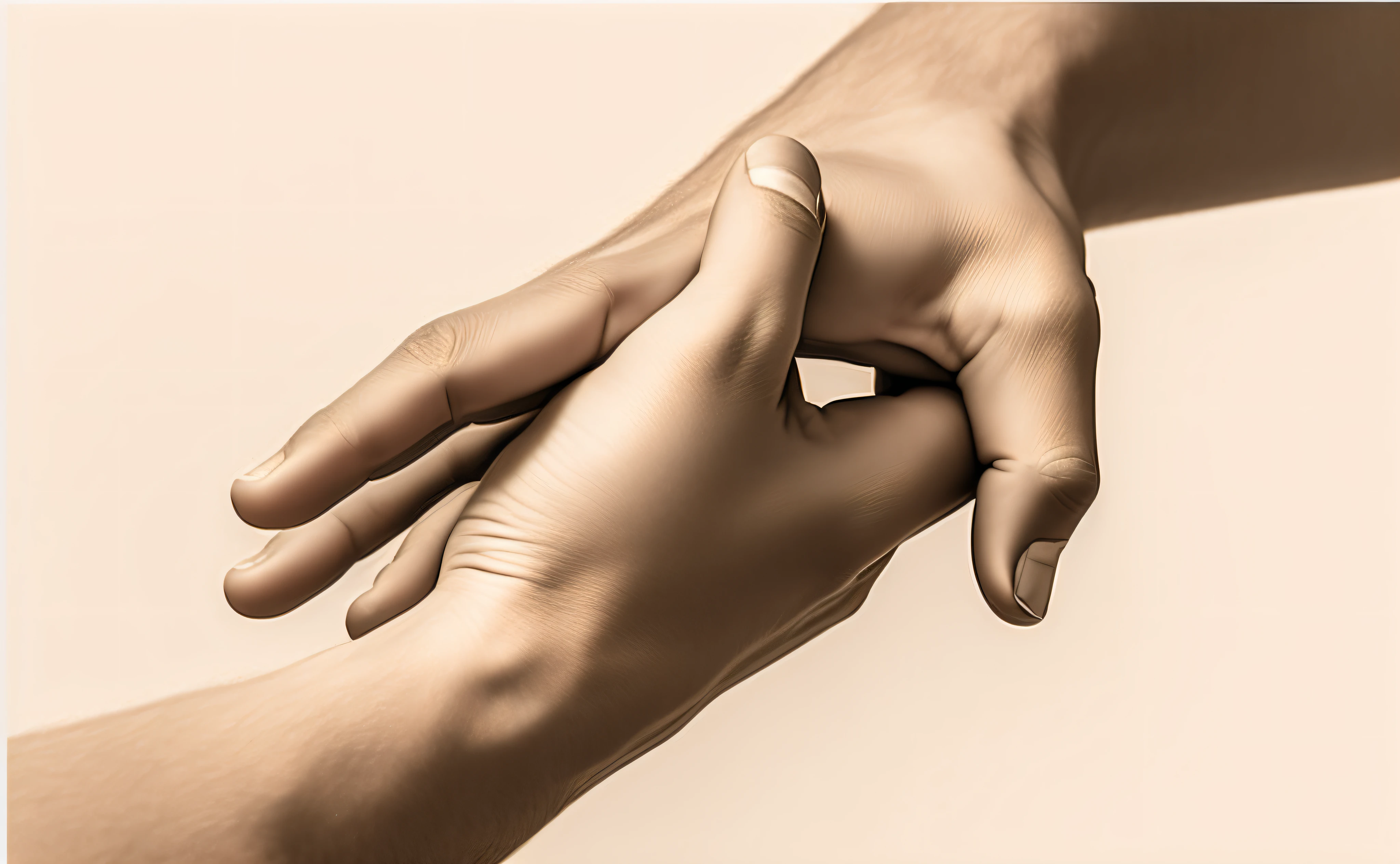 someone holding a man's hand, reaching out to each other, coherent hands, holding one hand, retouched hands, holding the hand, a single pair of hands, hands, hand photography, solemn gesture, men's hands, human hands, touch, two hands, precise hands, blessing hands, holding each other's hands, highly realistic hands, Realism, multiple monochrome, UHD, retina