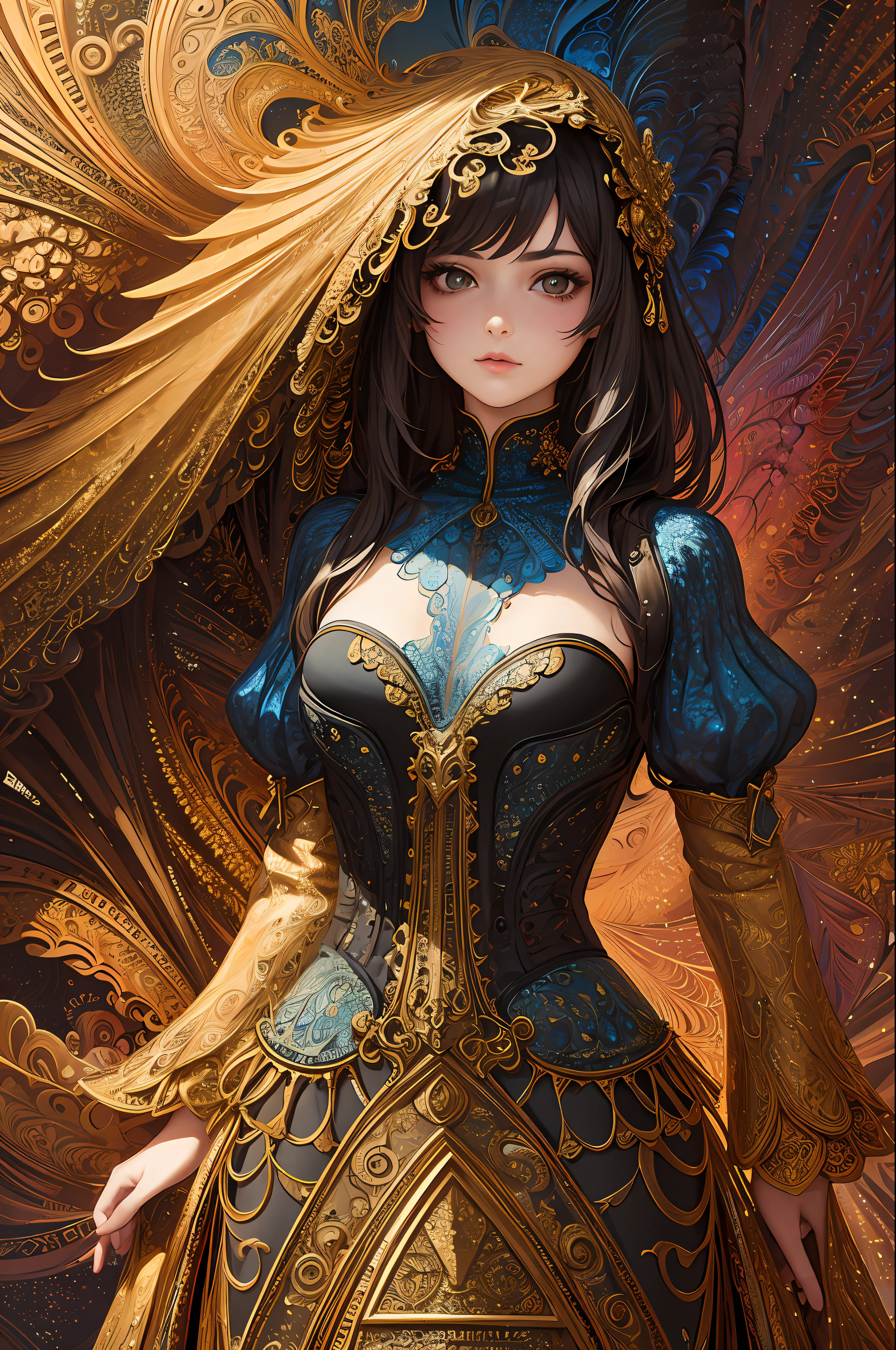 (masterpiece, top quality, best quality, official art, beautiful and aesthetic:1.2), (1girl), extreme detailed,(fractal art:1.3),colorful,highest detailed