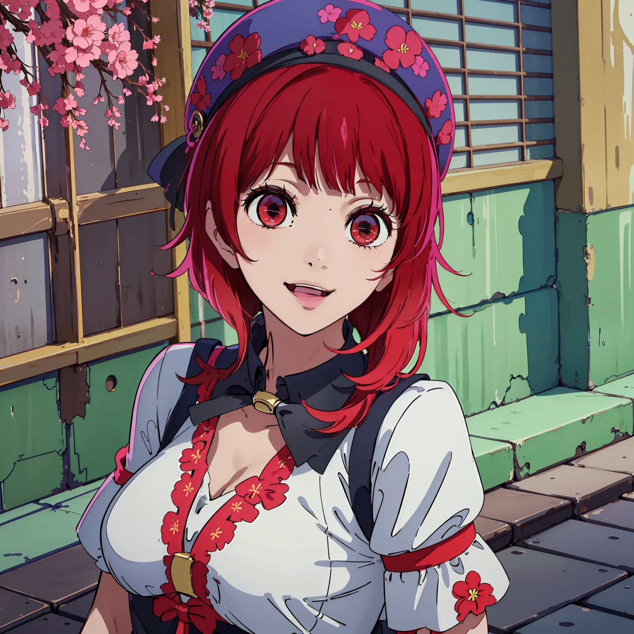 "(1.2, (Akana Rima:1.2), (Oshi no Ko:1.2)), (Idol Dress, gorgeous), (smiling:1.1), red hair, bright eyes, pop-rock)"