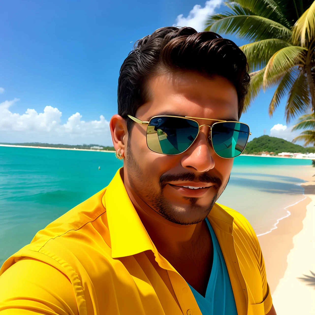 Francisco otavio de mossoró rio grande do norte 39 years old brunette with rayban sunglasses shirt and blond hair