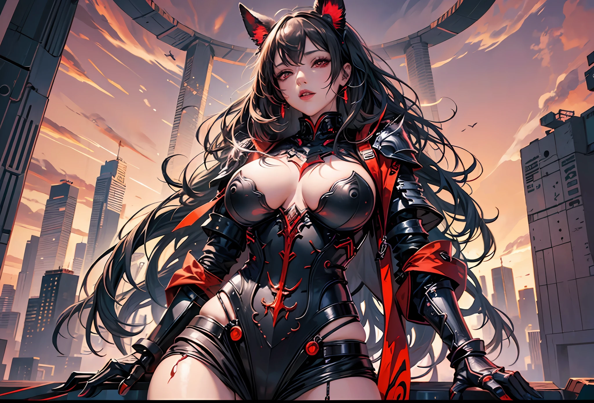 God of lust, female, black, red, silver, high-quality, anime, nsfw --auto --s2