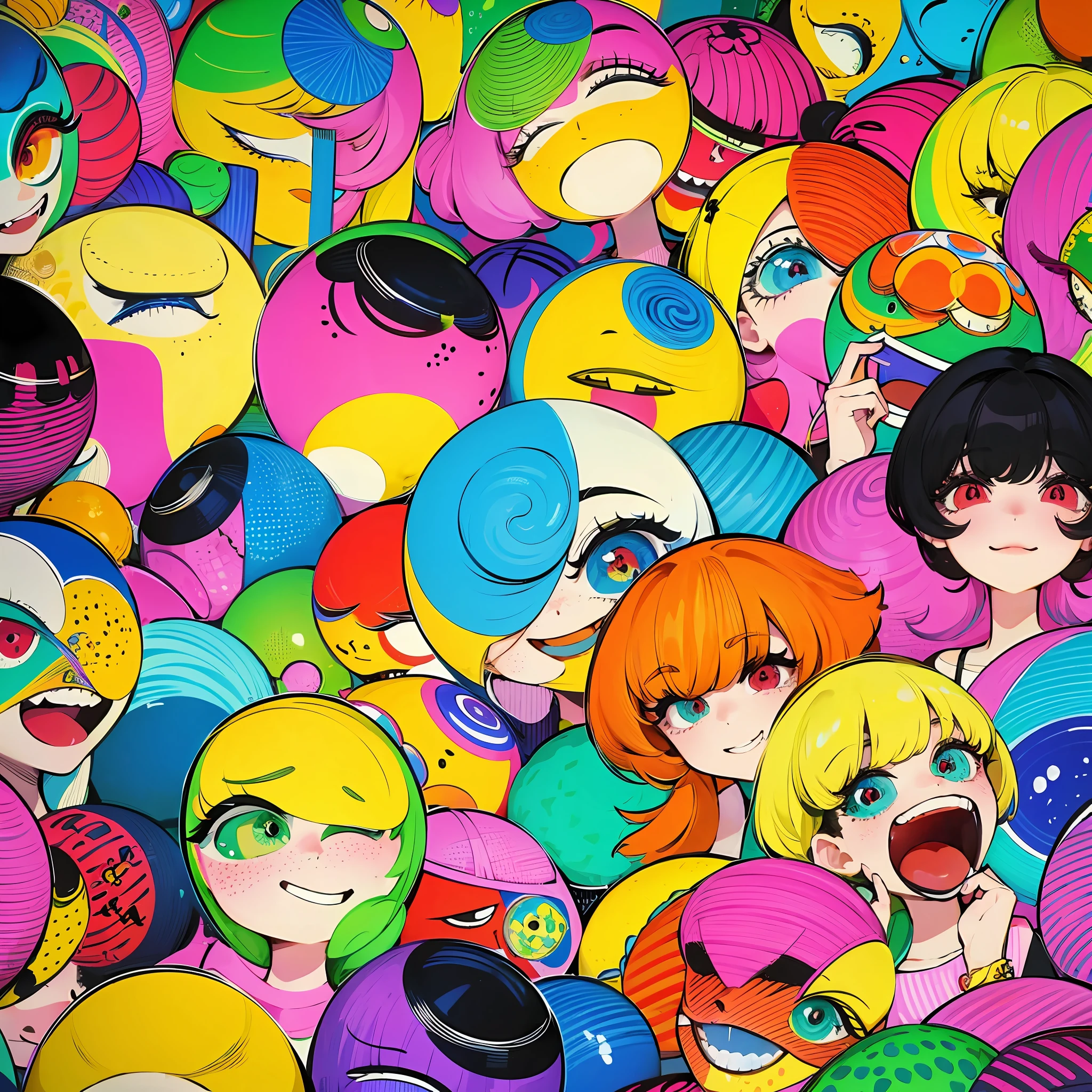 Masterpiece, people smiling in a cheerful environment and full of vibrant colors --auto --s2