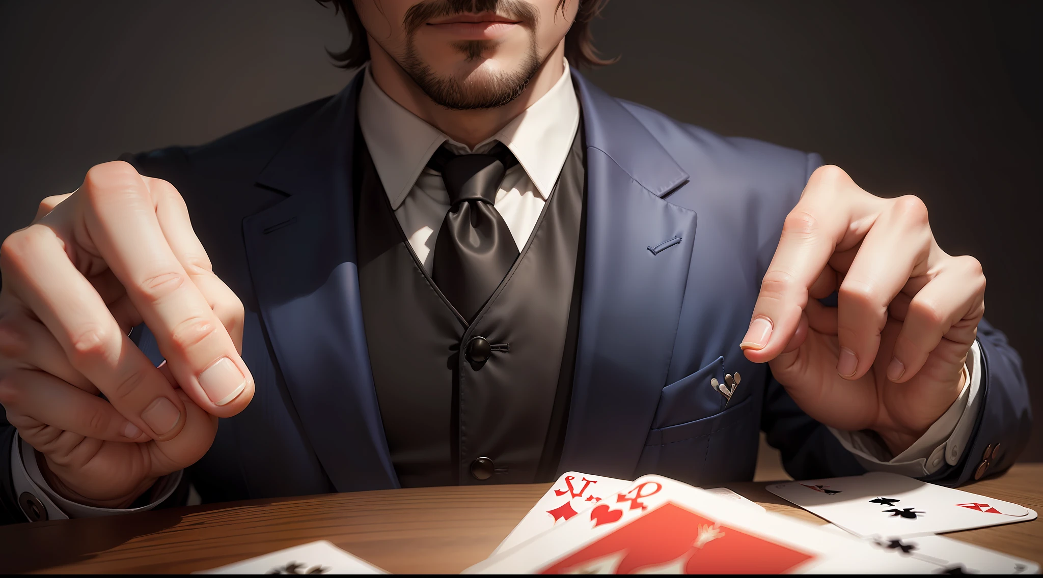 man playing cards