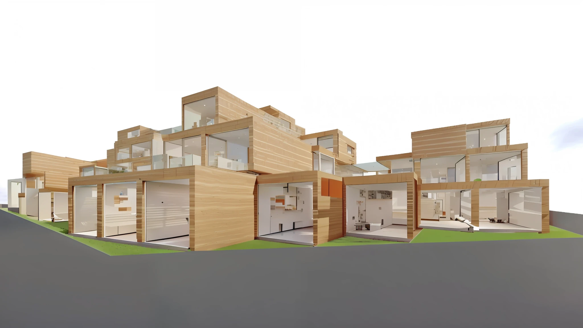 3D, flower bed on rooftop, colorful products behind glass, building, bustling and vivid building, car and road in foreground, apparel shop, small staircase, Kengo Kuma style, cars running on the road, lots of cars, 8k, clean rooftop, RAW photo, highest quality, masterpiece, highly detailed building, realistic style, highest quality, photorealistic, UHD, DSLR, soft lighting, high quality, Film Grain, Fujifilm XT3, 85mm, f1.8, Ultra Realistic, Ultra Detailed, Complex, High Dynamic Range