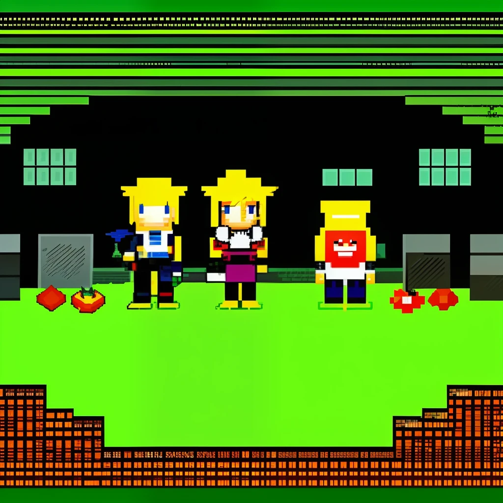 Pixel art style Final Fantasy 7