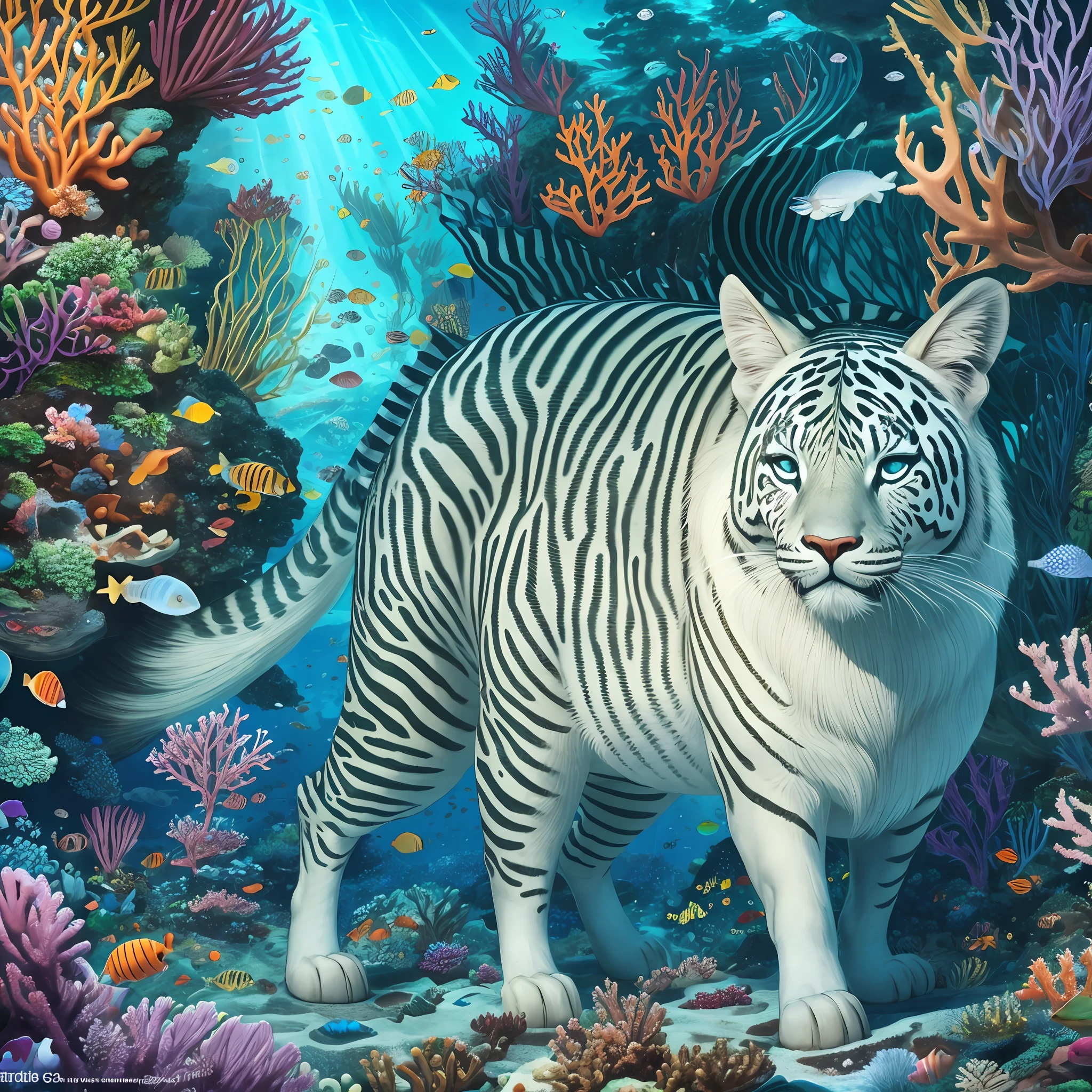 realistic, seabed, mystical, animals, complex details, hd --auto --s2