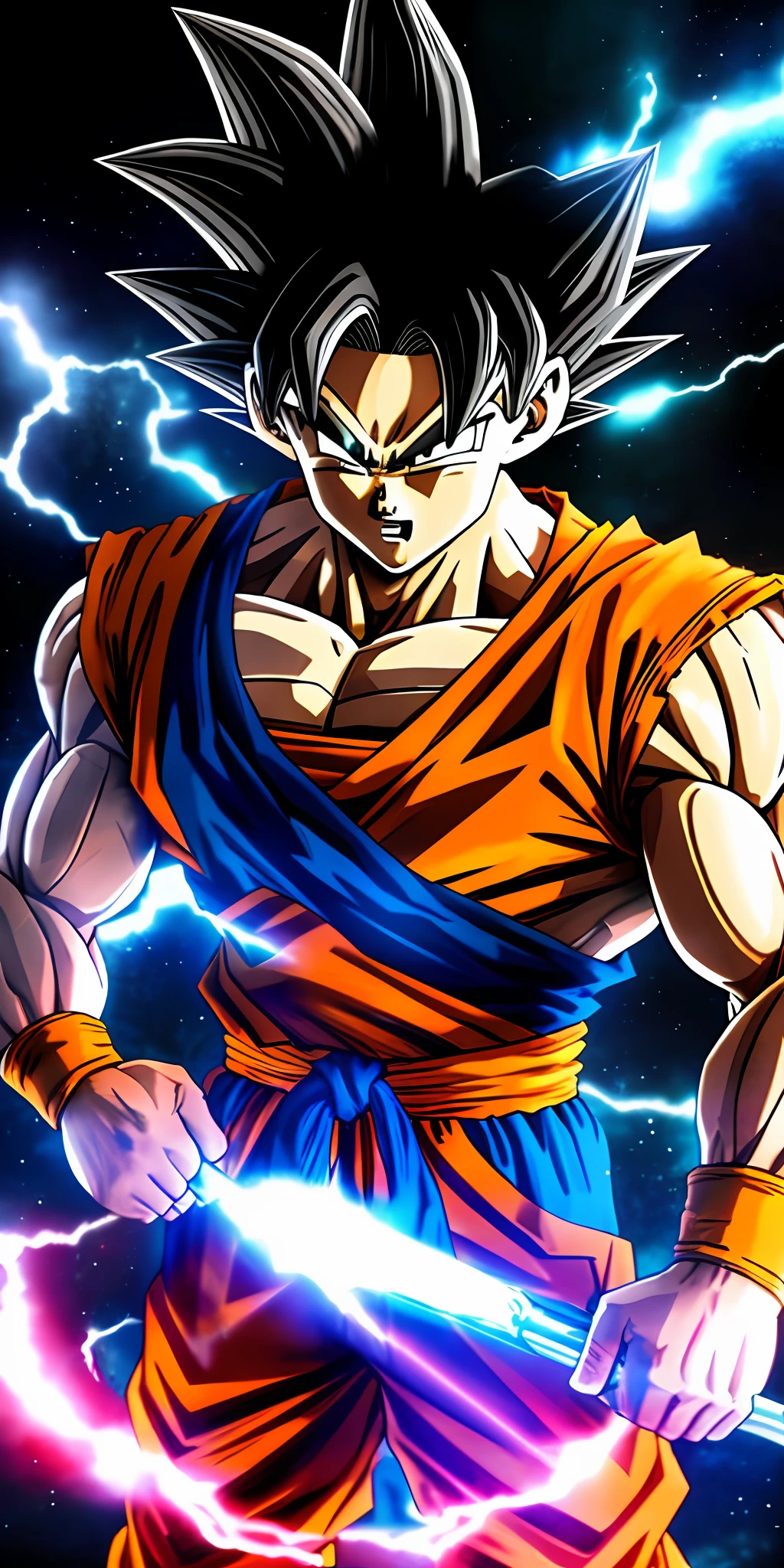 GOKU Dragon Ball super strong muscle, ultra detail, octane rendering, 16k