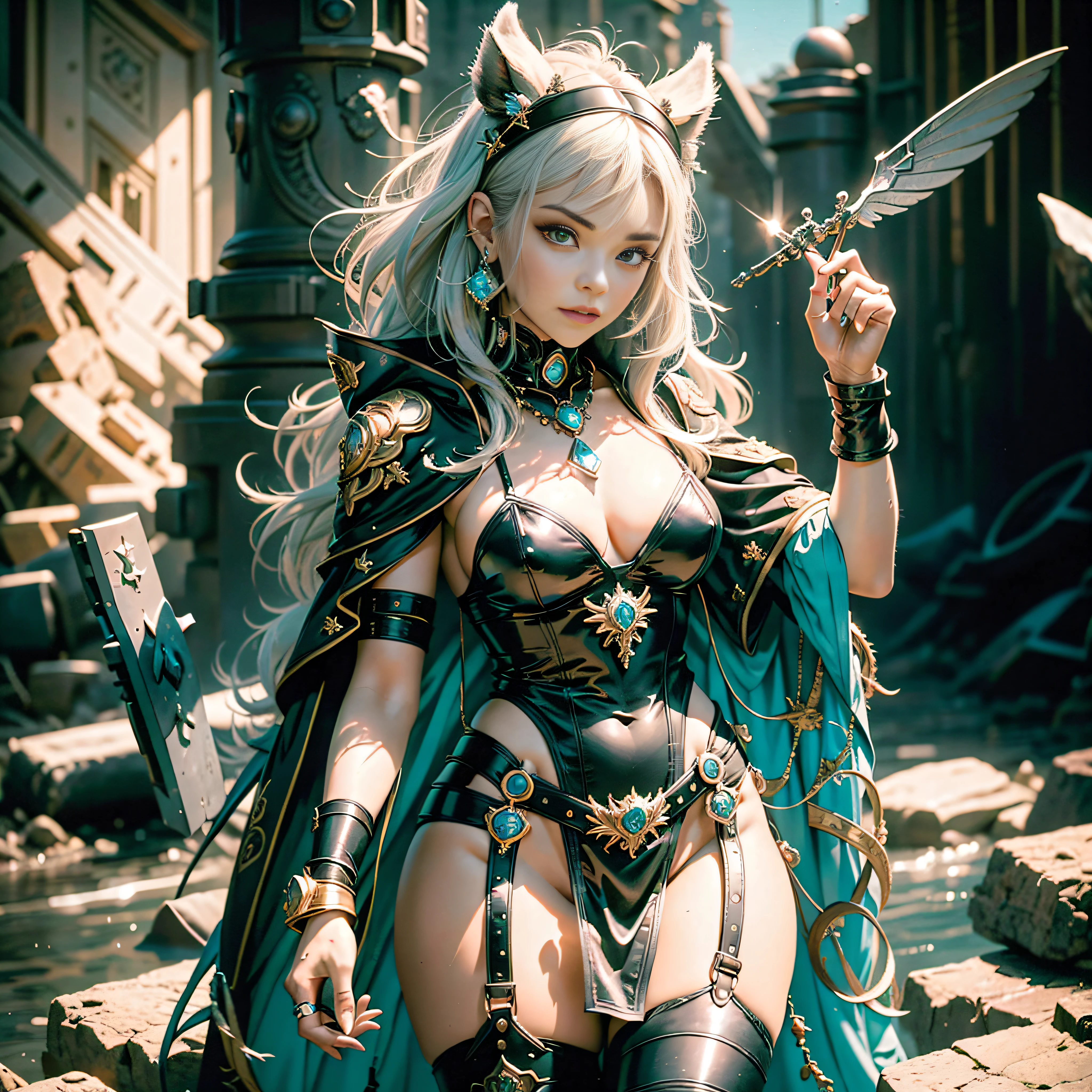 nature dazzling key chains "Heavy Metal" lower:1.3 near:1.3 fire-follets Will-o'-the-wisp fairies pool throne conceptual safe females glamorous aesthetics walking slow down playing guitar Cosplay "Anya Taylor:1.3" "Rihanna:1.3" "Beyoncé:1.3" aristocratic jacket 38years symmetrical athlete oiling hairstyle varied faces:1.3 effects cheekbones embarrassed drop water between eyes beautiful:1.3 black iris turquoise pupils pearl open mouth teeth obvious smiles hairstyles ecstatic opal fringes:1.1 eccentric fixed floating jacket levitating shoulder-off cape:1.1 white shirt lace clavicles papillotes corait:1.3 navy thick leathers various breasts pointed:1.3 satin sideboob felt bikini:1.2 skirt:1.3 matching silks loose swinging spinels navel:1.3 revealing pubis scarlet pubis-hairy obvious underwear:1.2 waist chastity-belt:1.3 silver adorned padlock Gold thighs legs garters bulky stainless steel boots Gothic decorated onyx equirectangular 360 monastery marble ruby background:1.3 DoF mannequins support fully clothed armor heavy chrome metallic covered flat bands fathoms richly decorated coppers:1,2 "Chivalrousque" dramatic lantern fullbodye CGSCOSITY Lily rune Pearl decorated plasma embroidered glyphs Tourmaline wood engravings lava invokes incandescent delicate Pets Crystalline familiar robot Mecha (EOS R6 135mm 1/1250s f/2.8 ISO400) Mech wings Mechanized adaptable volumetric luminescence saturated:1.3 ultra:1.4 pro-photorealistic optimal qualities precise details:1.3 DSLR resolution 3dcg max enhanced graduated Octane rendered UHD XT3 16K DSLR HDR UnrealEngine5 deep analog real shadows:1.3 [(masterpiece:1.3) (Willi Baumeister:1.1) (John T. Biggers:1.2)::17 DoF Alessandro Casagrande, Greg Rutkowski, Sally Mann Guweiz and James Jean tattoo (by Michelangelo)] Bruce Weber girls multi magic raw nsfw:1.3 etc.