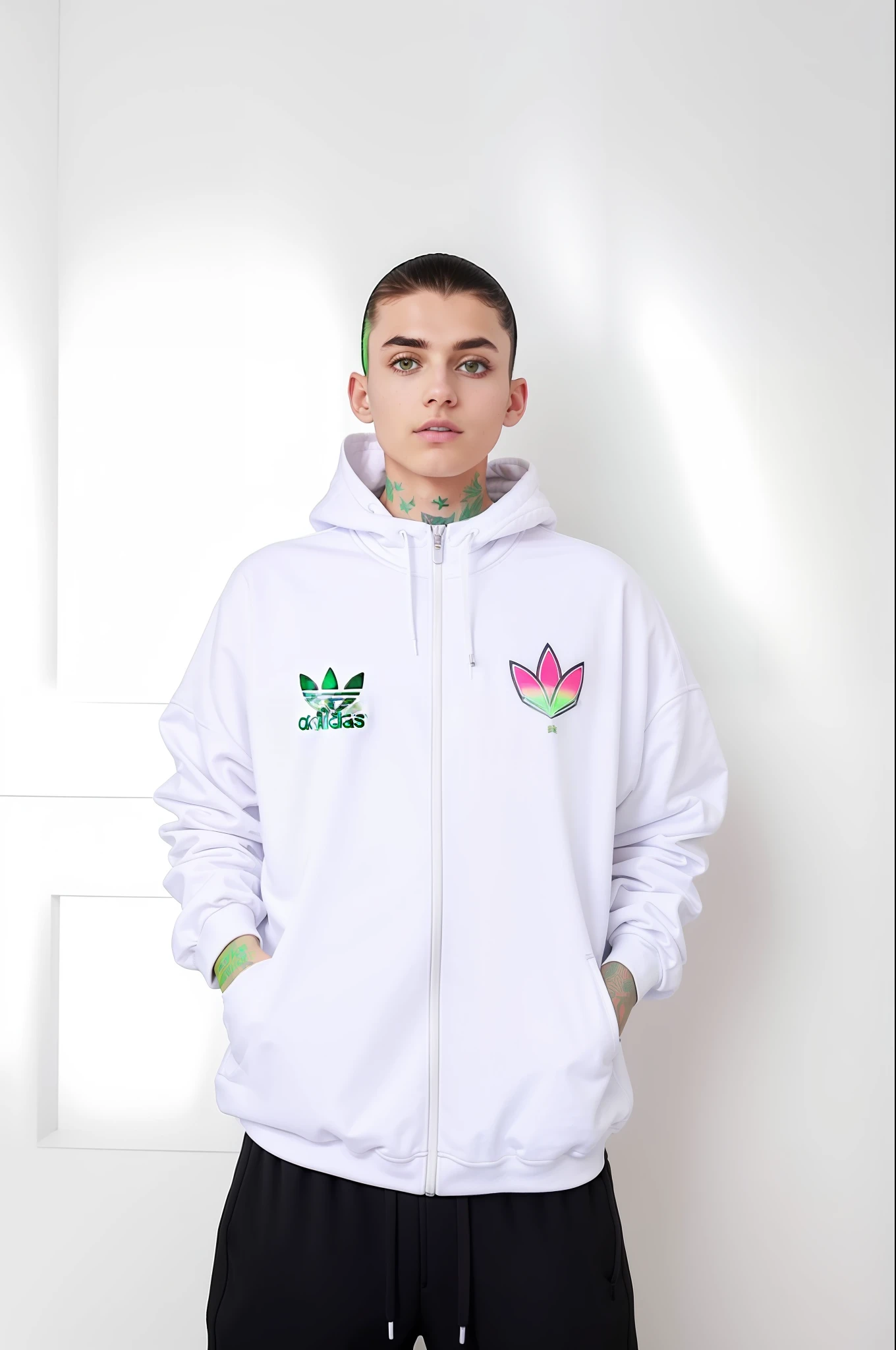a person holding a pair of green sneakers on a wooden floor, adidas painting, addidas, acid-green sneakers, f50, 2022, 2 0 2 2, with fluo colored details, (neon colors), 2020, 2 0 2 0, 🎀 🗡 🍓 🧚, sneaker design, 2021