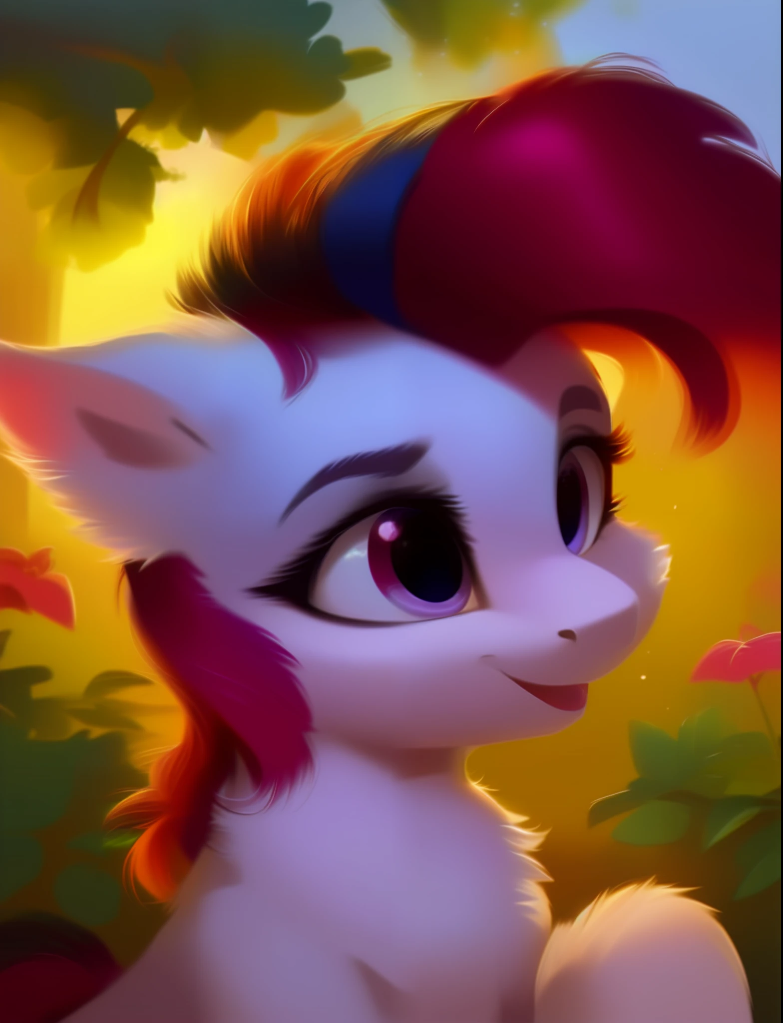rating_safe, score_9, a cute bat pony, fluffy, feral pony