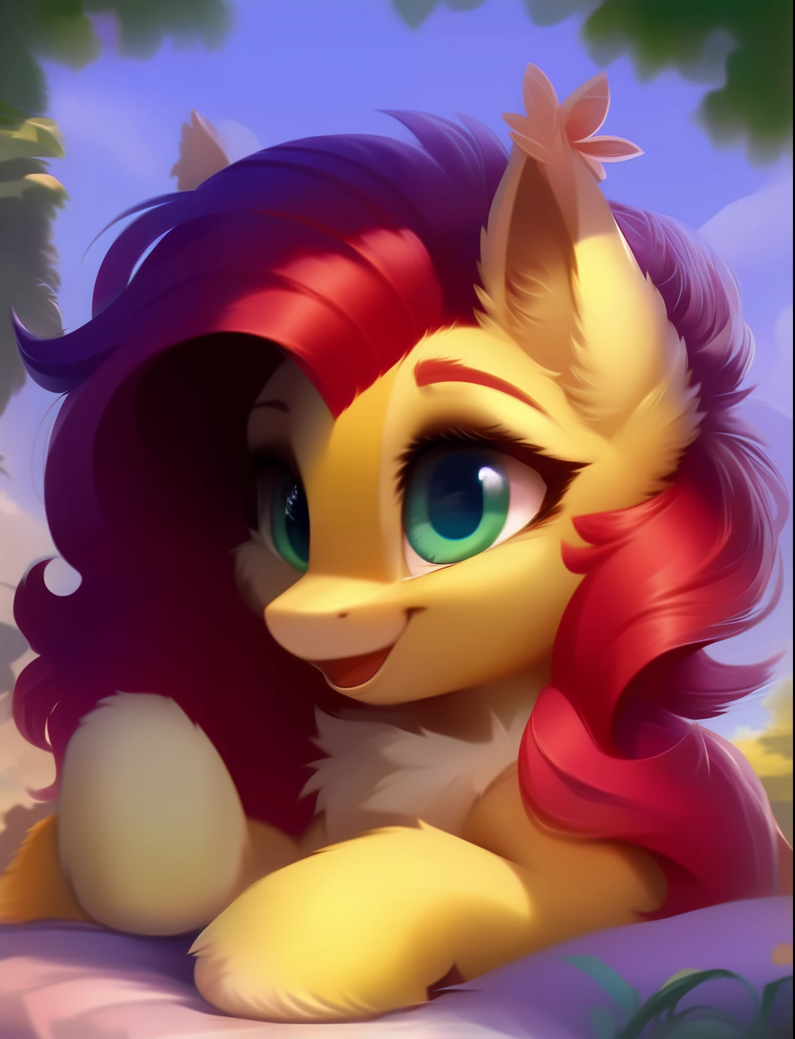 rating_safe, score_9, a cute bat pony, fluffy, feral pony