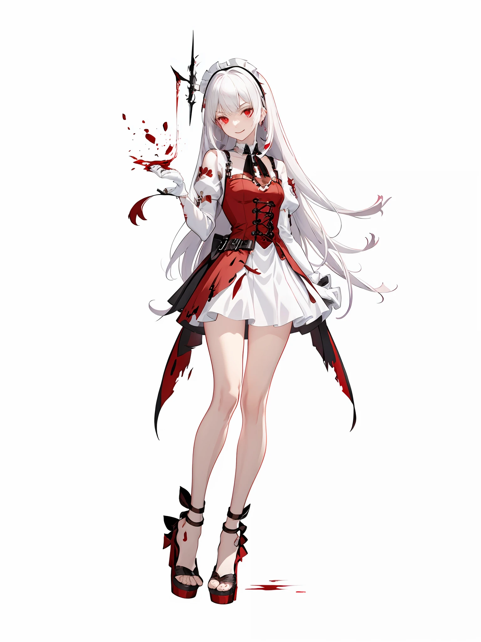 anime character with bloody blood and knife in hand, bloody + concept art, gapmoe yandere grimdark, very bloody, gapmoe yandere, shalltear bloodfallen, bloody, characters from azur lane, from girls frontline, yandere, from the azur lane videogame, demon anime girl, yandere intricate, cushart krenz key art feminine --auto --s2