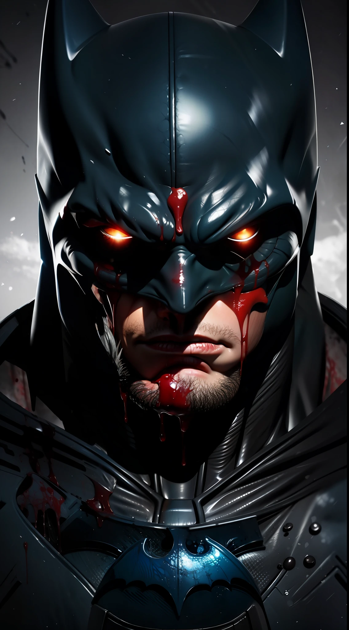 Blood dripping.