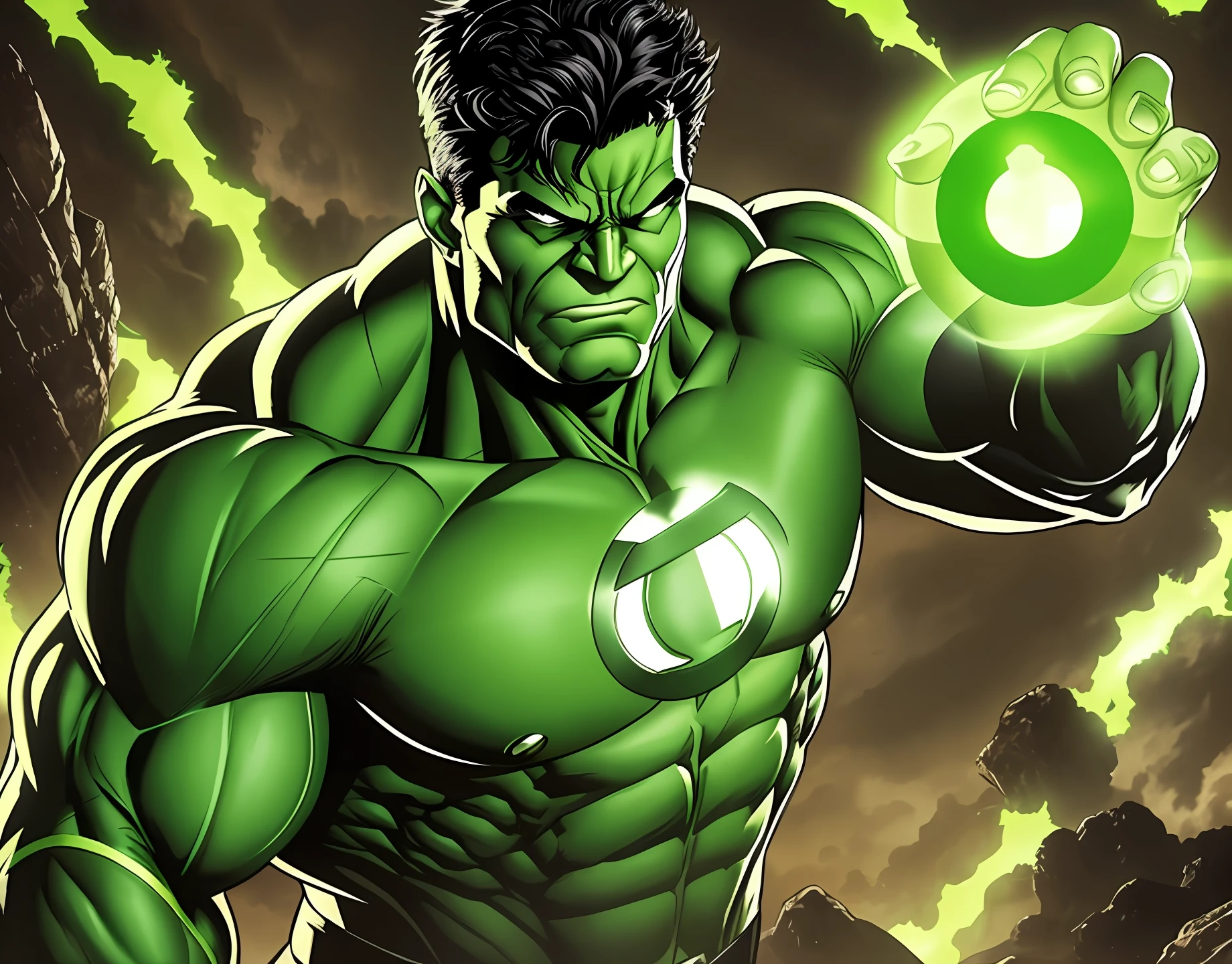 fusion of the Hulk and the Green Lantern --auto --s2